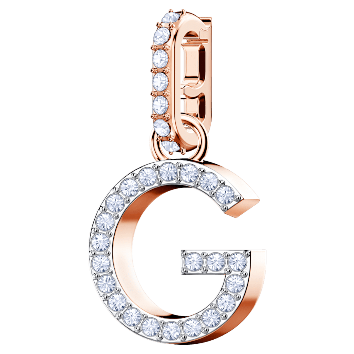 

Swarovski Przywieszka „G” z kolekcji Remix, biała, w odcieniu różowego złota