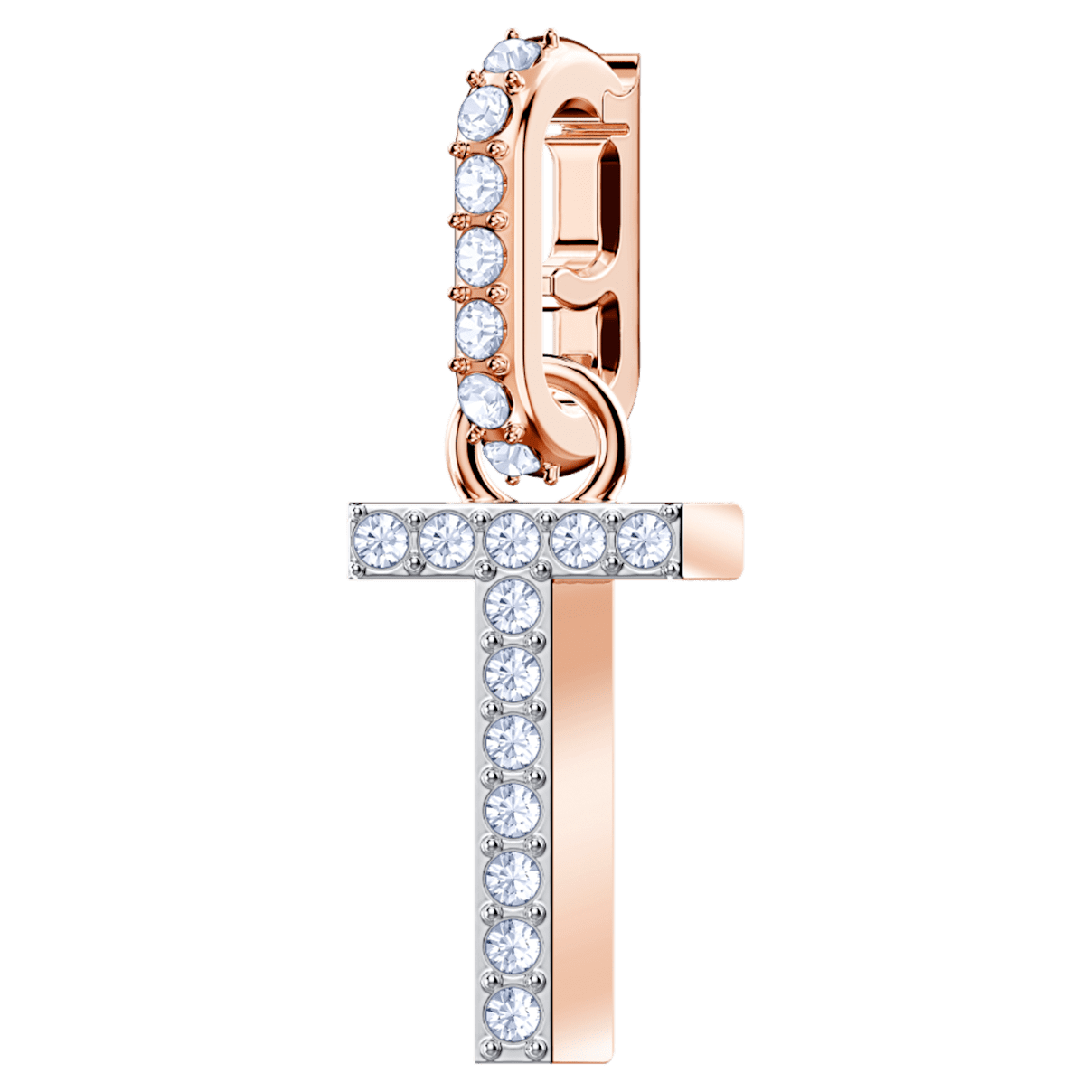 

Swarovski Remix Collection T Charm, ホワイト, ローズゴールドトーン・プレーティング