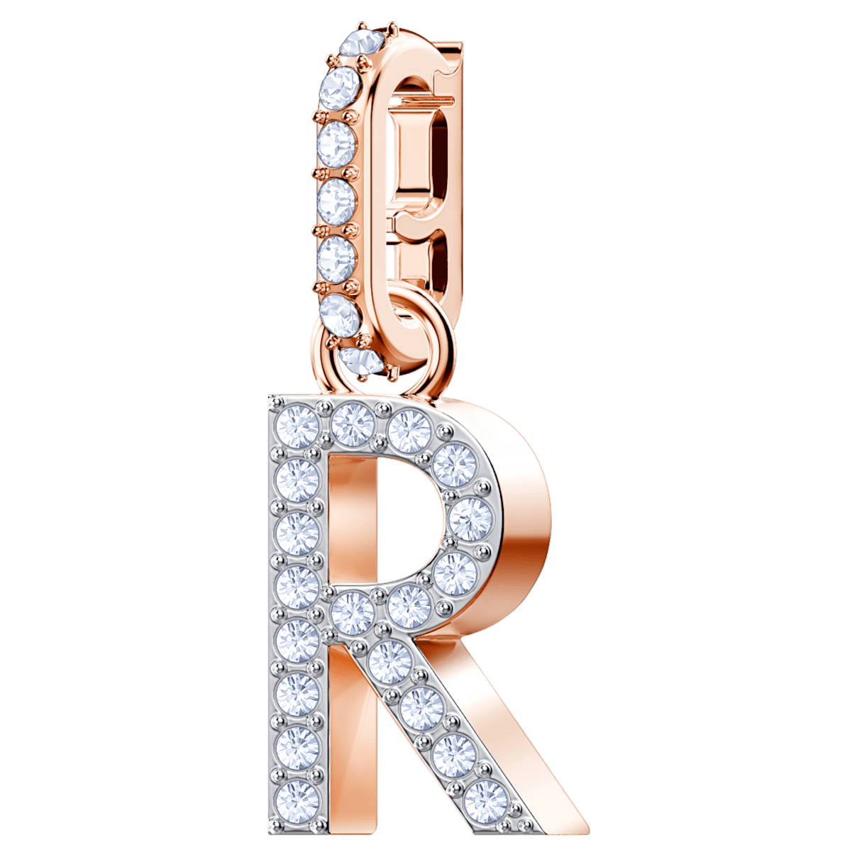 

Swarovski Przywieszka „R” z kolekcji Remix, biała, w odcieniu różowego złota