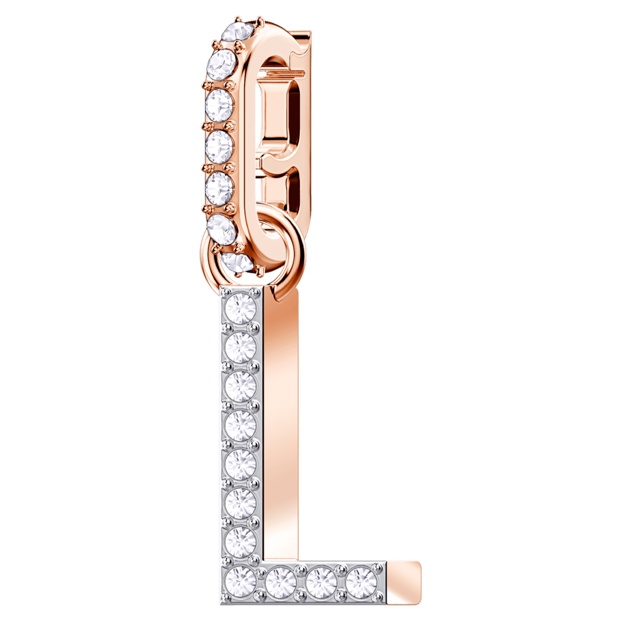 

Swarovski Remix Collection L charm, White, Rose gold-tone plated