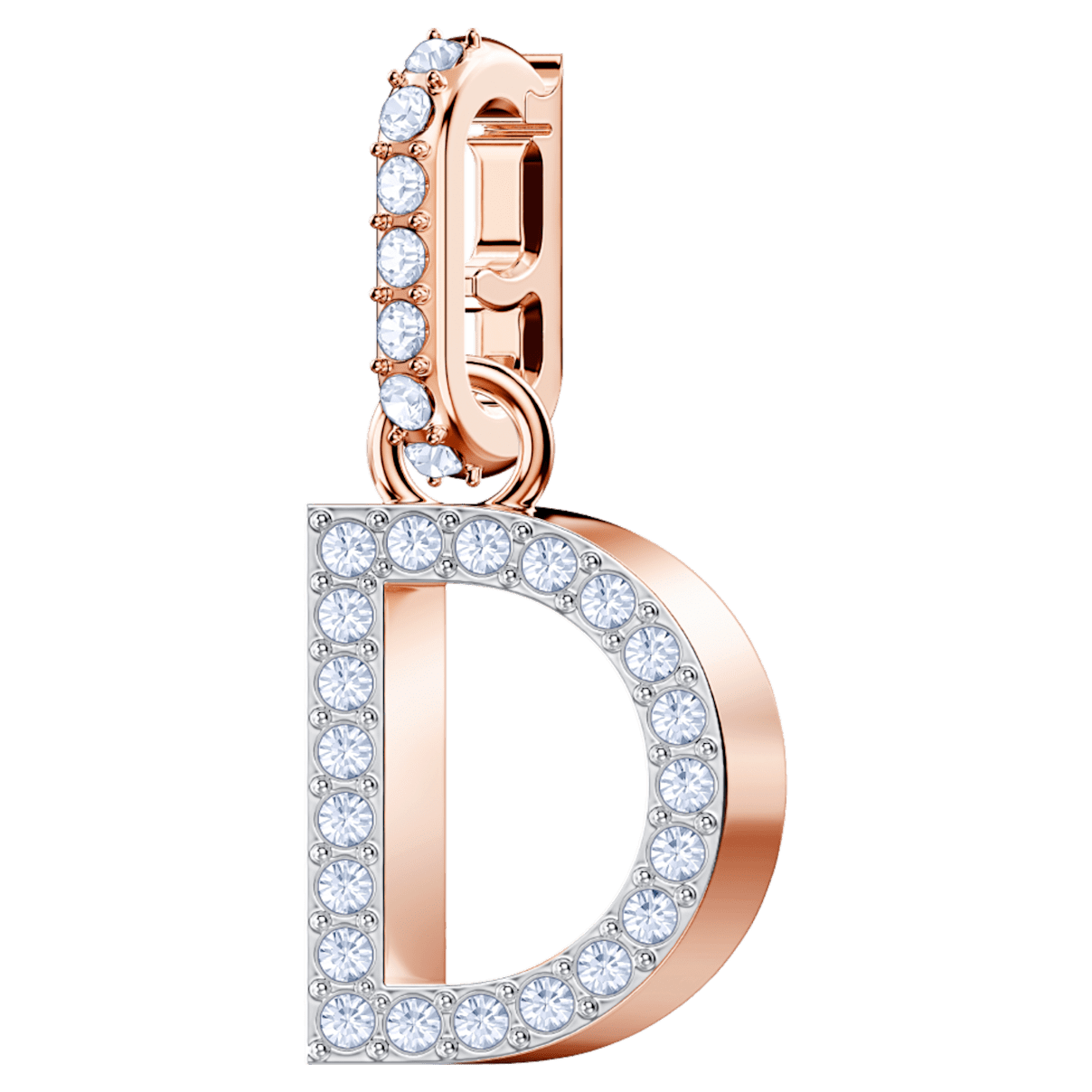 

Swarovski Remix Collection D charm, White, Rose gold-tone plated