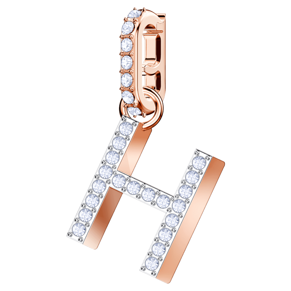 

Swarovski Remix Collection H charm, White, Rose gold-tone plated