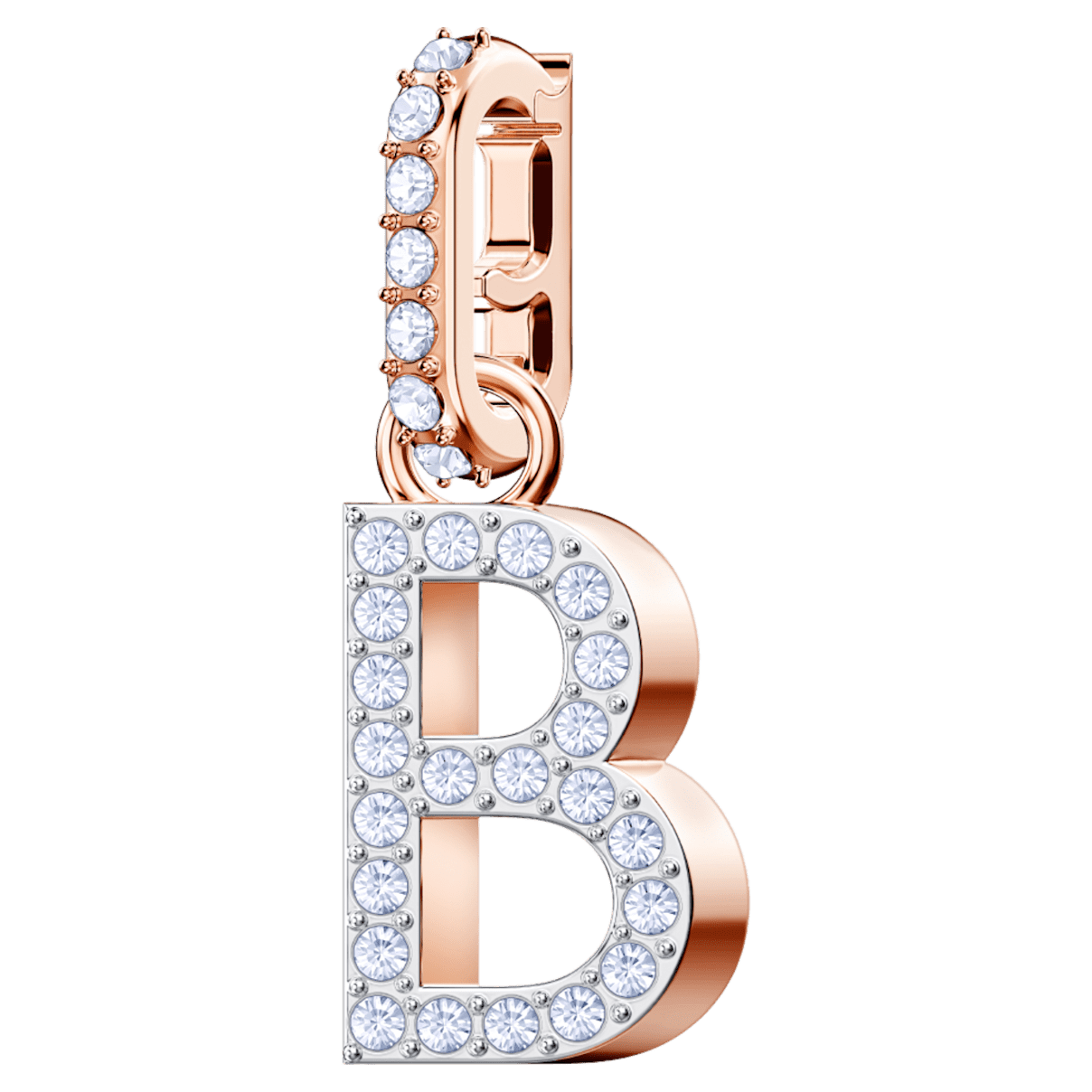 

Swarovski Remix Collection B charm, White, Rose gold-tone plated