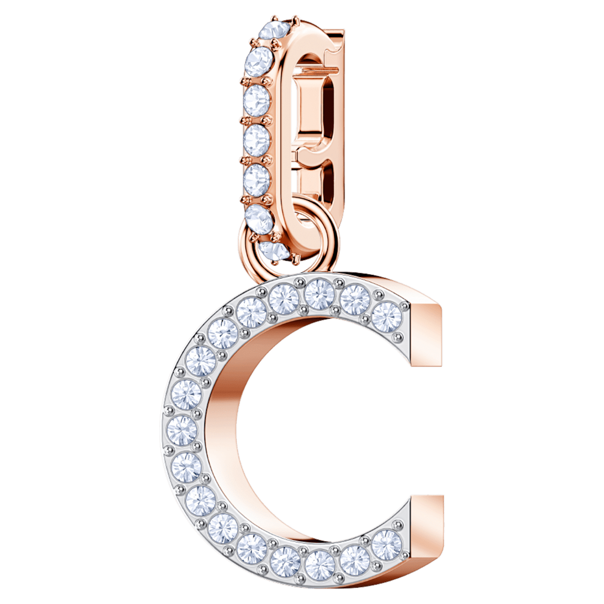 

Swarovski Remix Collection C charm, White, Rose gold-tone plated