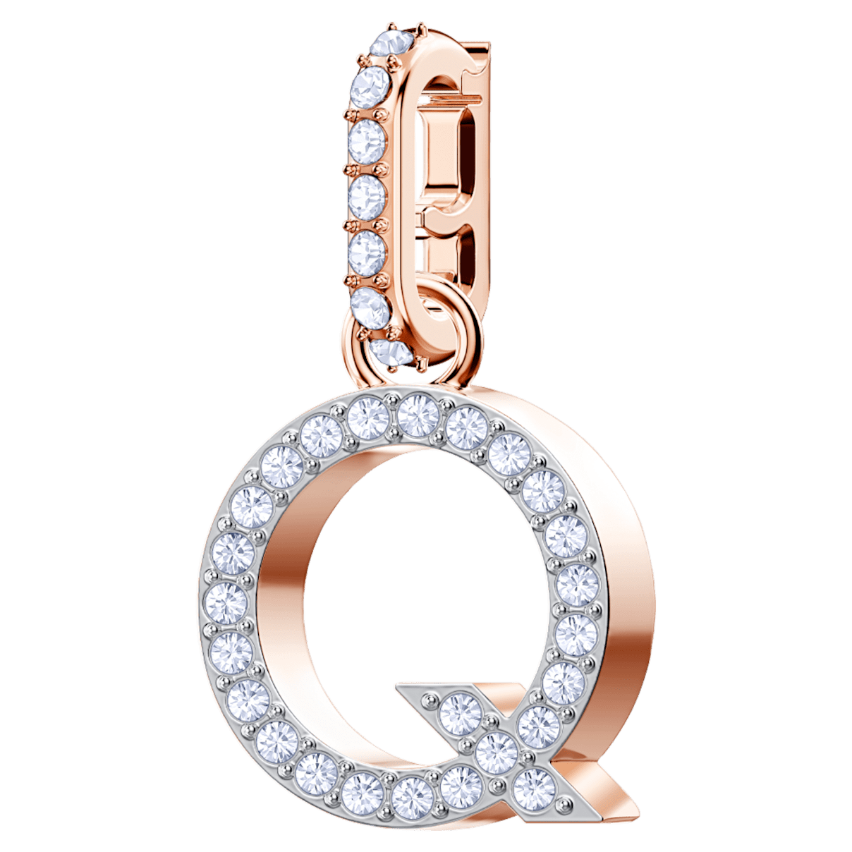 

Swarovski Remix Collection Q charm, Letter, White, Rose gold-tone plated