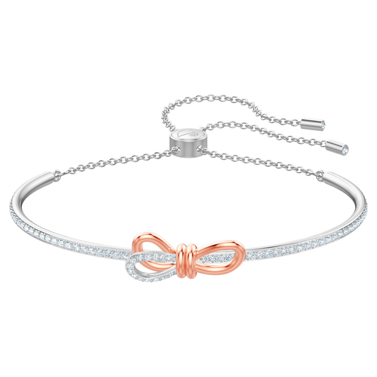 

Swarovski Lifelong Bow 手镯, 蝴蝶结, 白色, 混合金属润饰