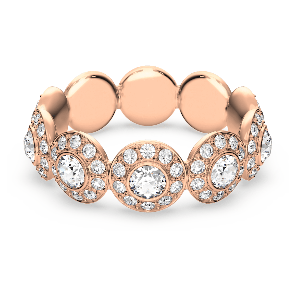 

Swarovski Angelic 戒指, 圆形切割, 密镶, 白色, 镀玫瑰金色调