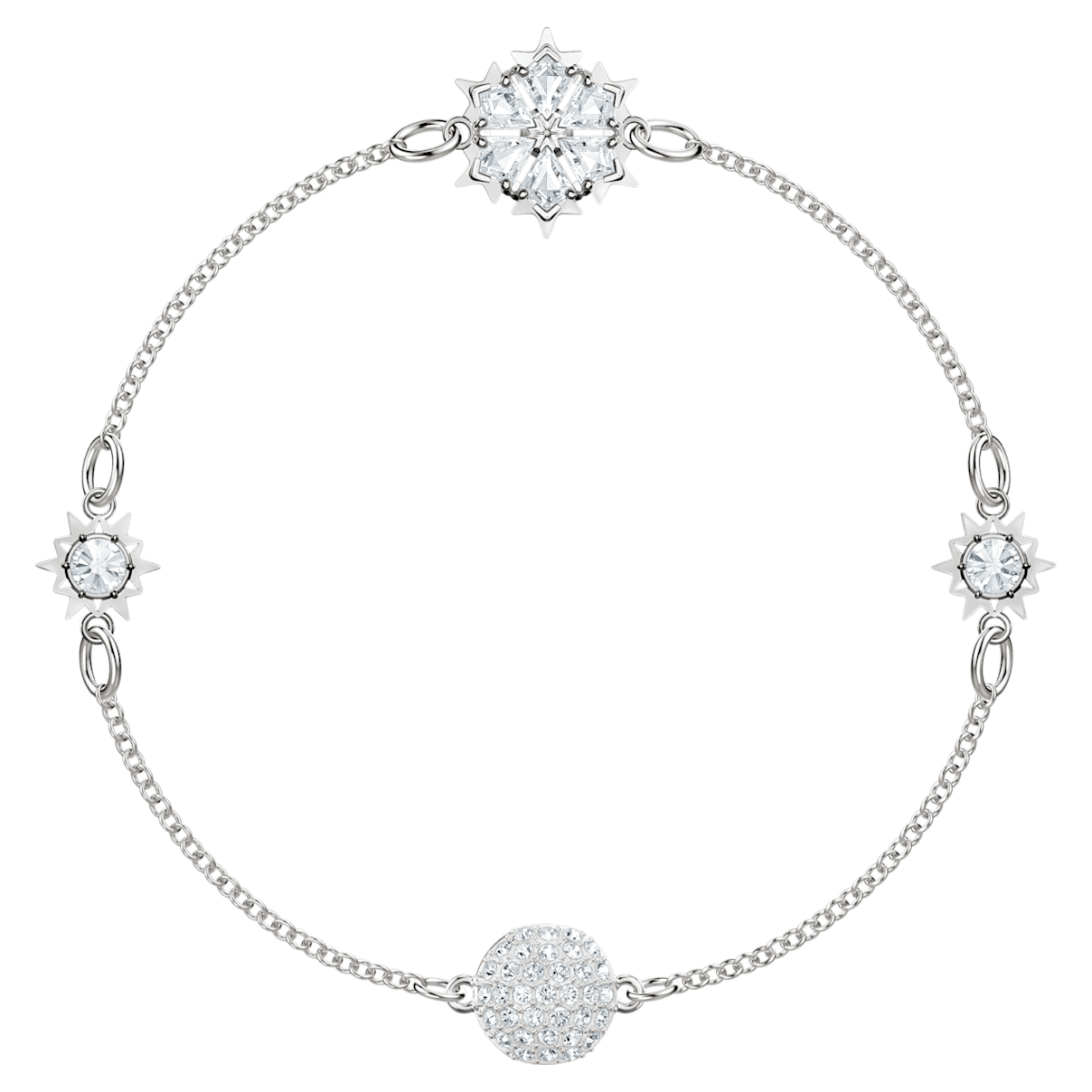 

Swarovski Łańcuszek Snowflake z kolekcji Remix, biały, powlekany rodem