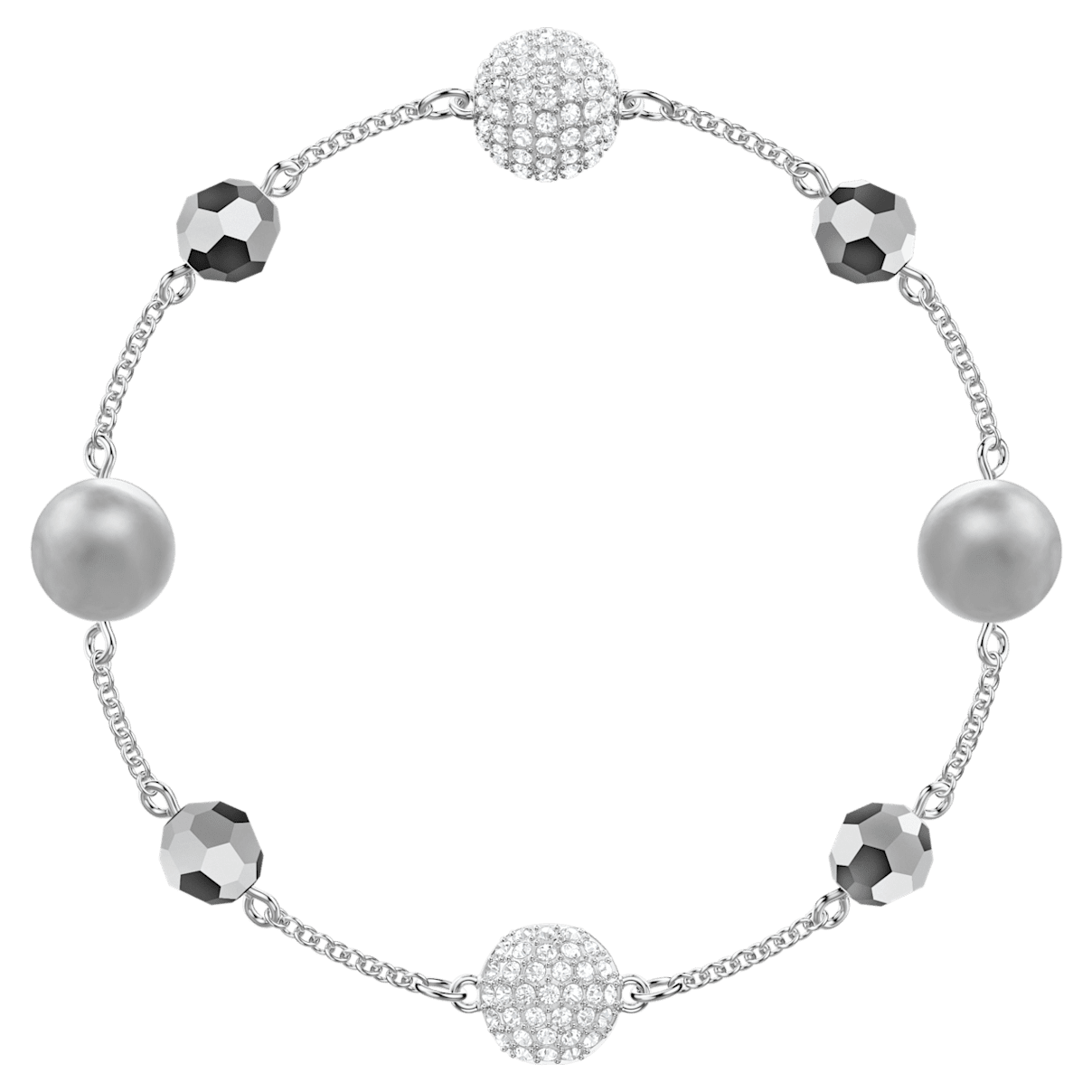 

Swarovski Remix Collection Pearl Strand, 磁扣, 银色色调, 镀铑
