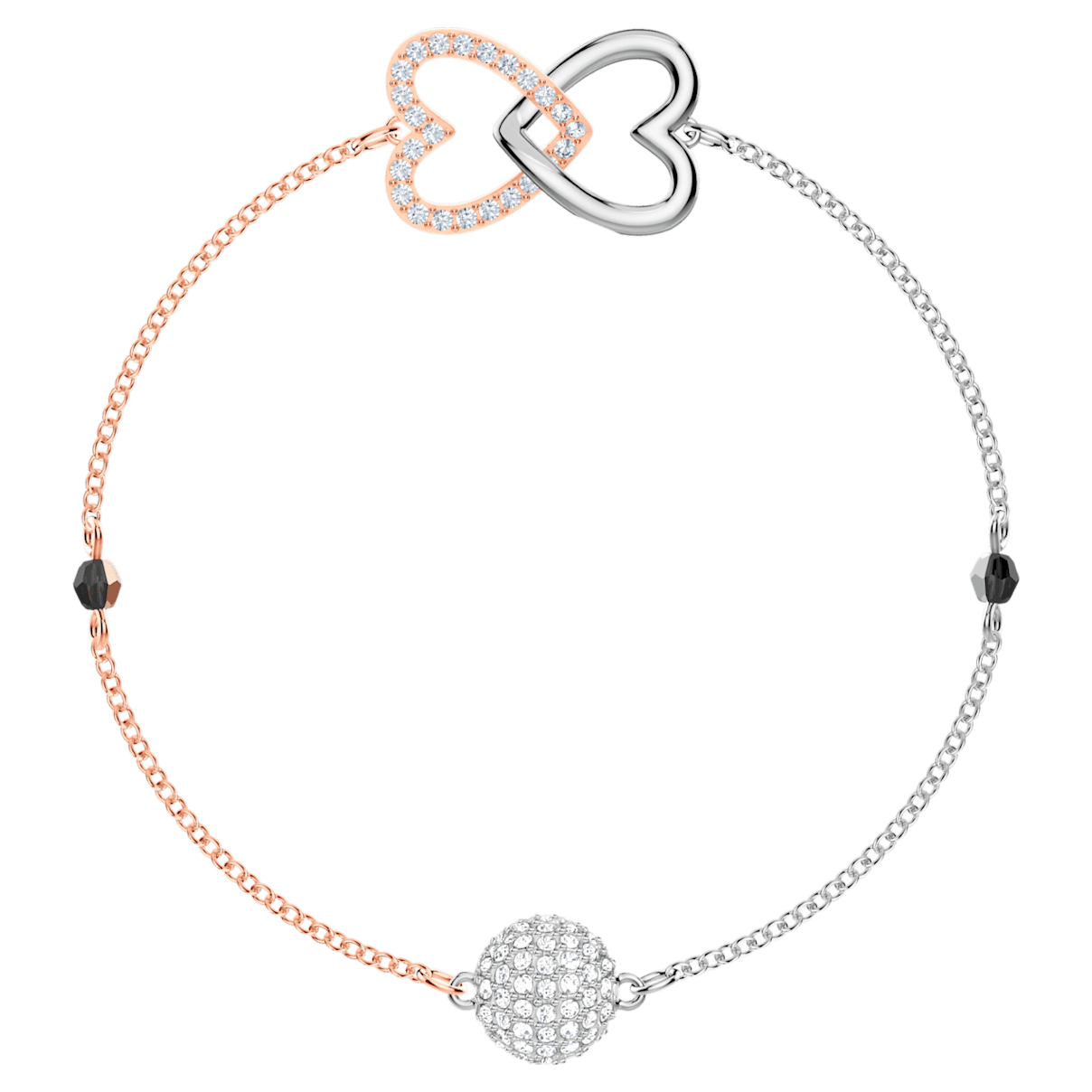 

Swarovski Remix Collection Forever Strand, ハート, ホワイト, ミックスメタル仕上げ