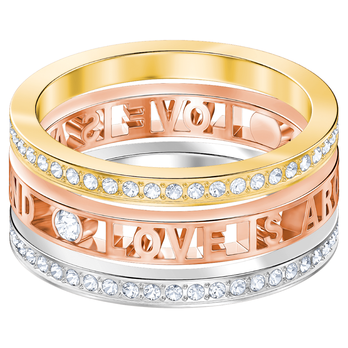

Swarovski Admiration 戒指, 白色, 混合金属润饰