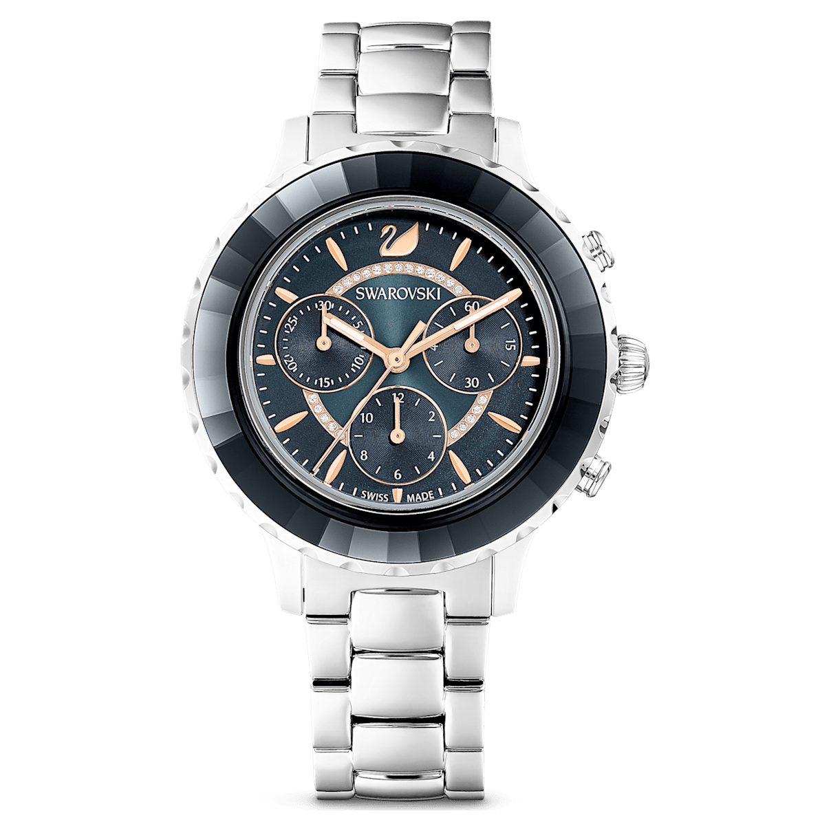 

Swarovski Octea Lux Chrono watch, Metal bracelet, Grey, Stainless steel