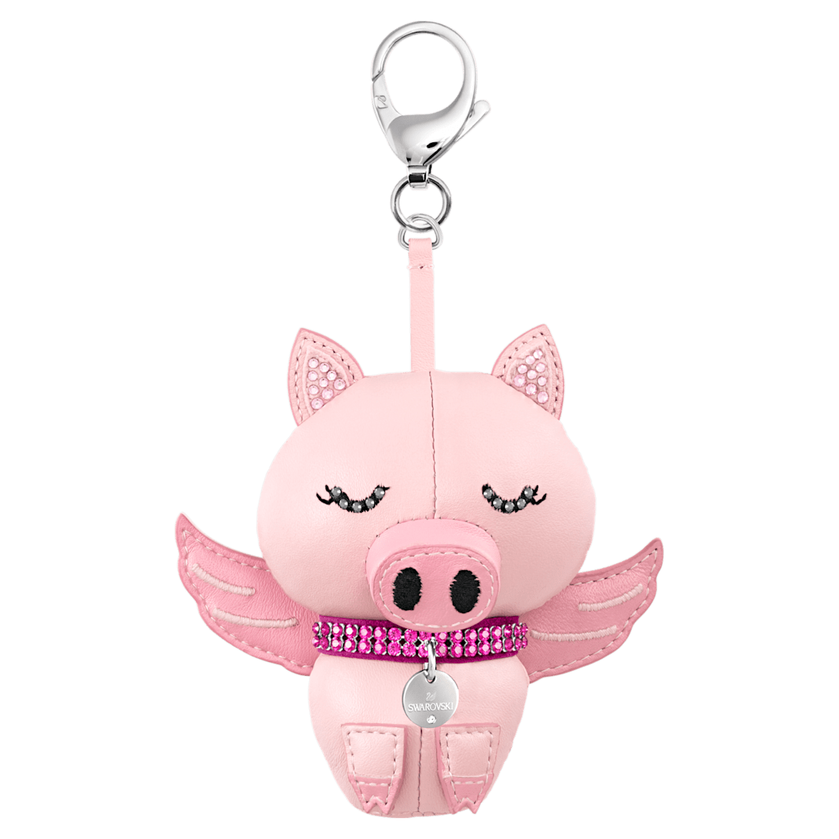 

Swarovski Bu Bu bag charm, Pig, Pink, Stainless steel