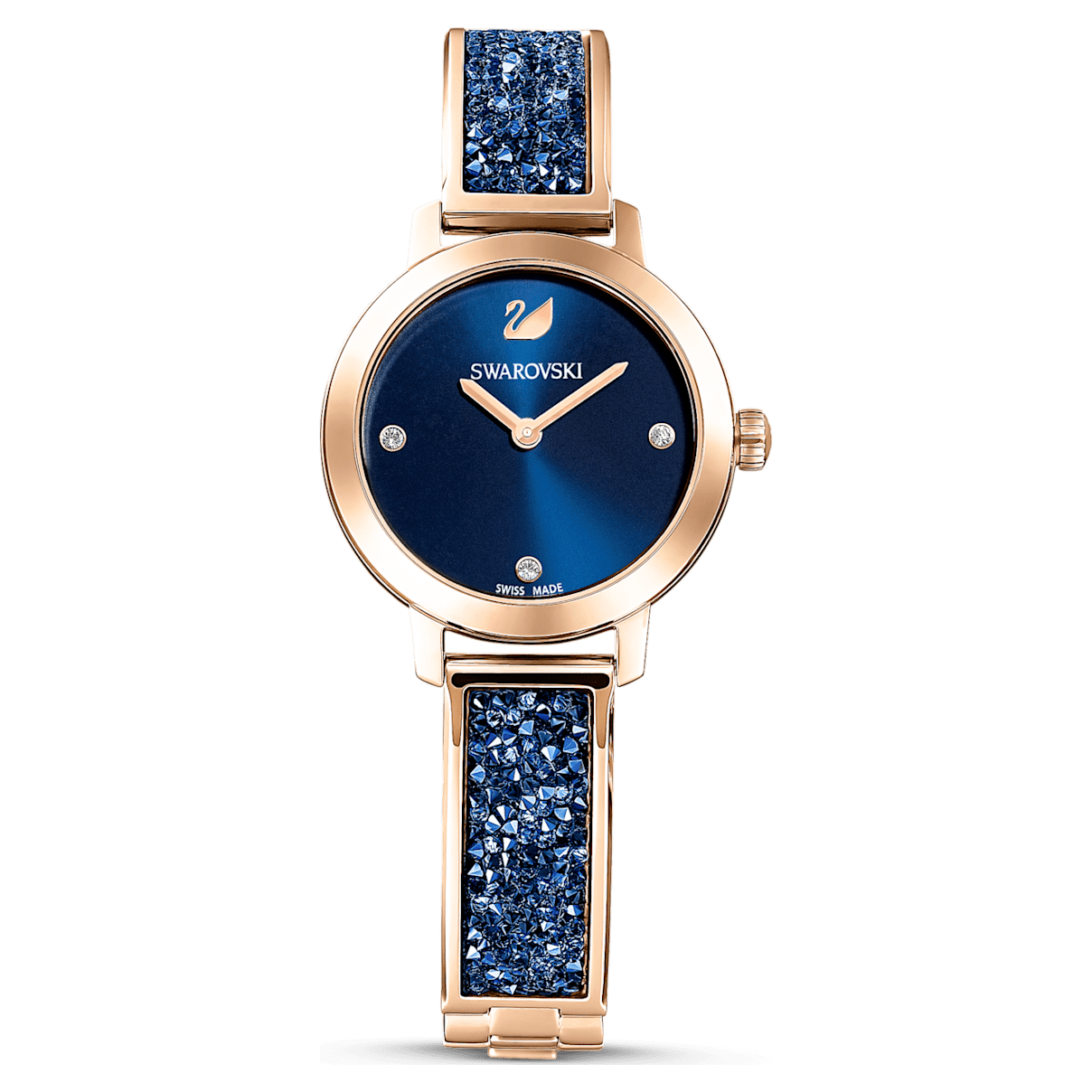 

Swarovski Cosmic Rock 腕表, 瑞士制造, 金属手链, 蓝色, 玫瑰金色调润饰