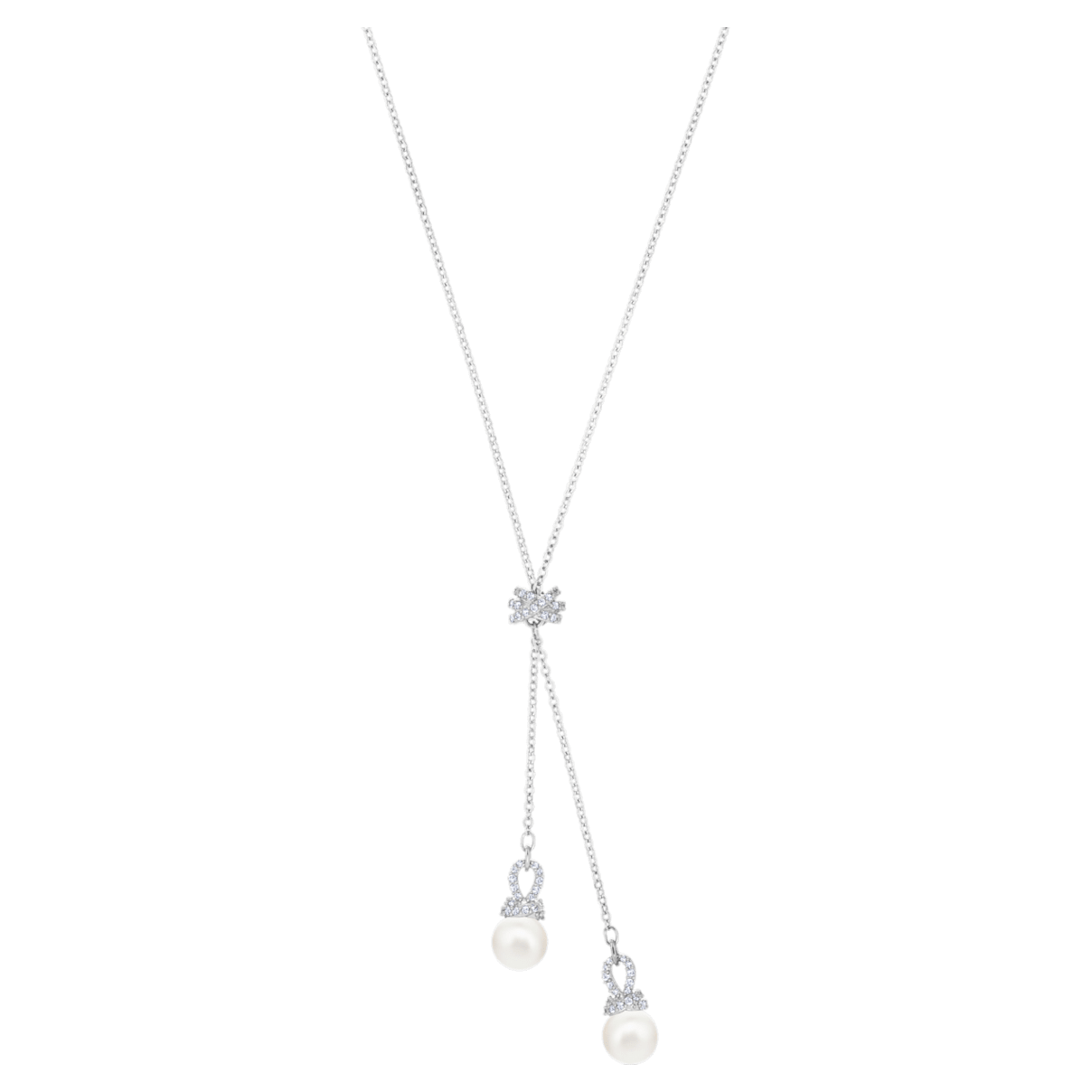 

Swarovski Originally Y字型ネックレス, ホワイト, ロジウム・プレーティング