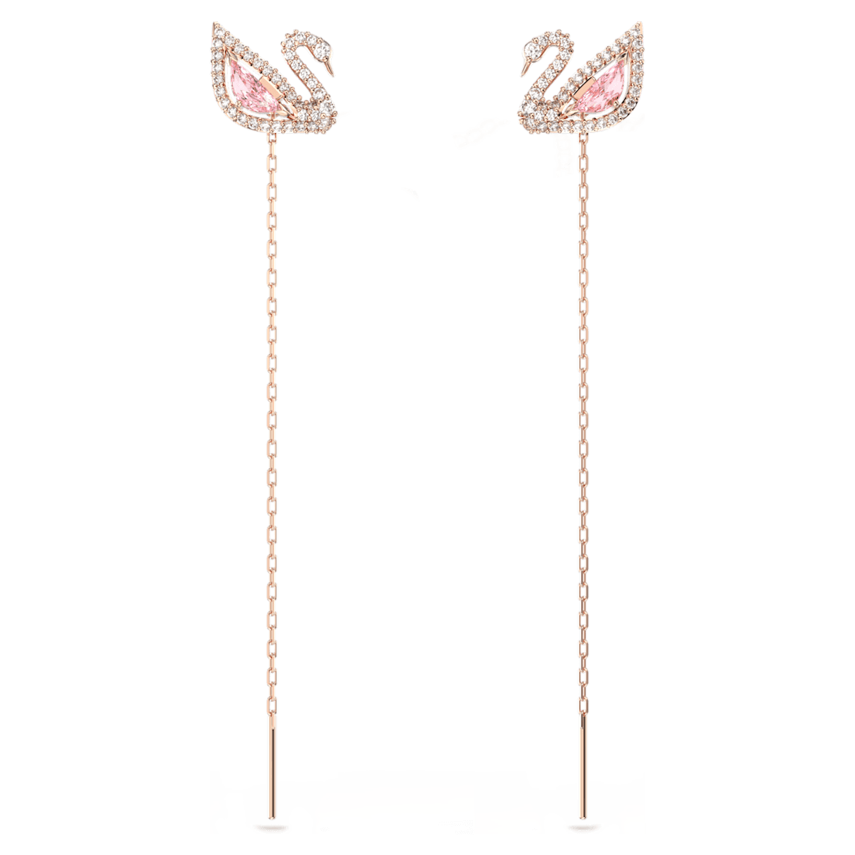 

Swarovski Dazzling Swan 水滴形耳环, 天鹅, 粉红色, 镀玫瑰金色调
