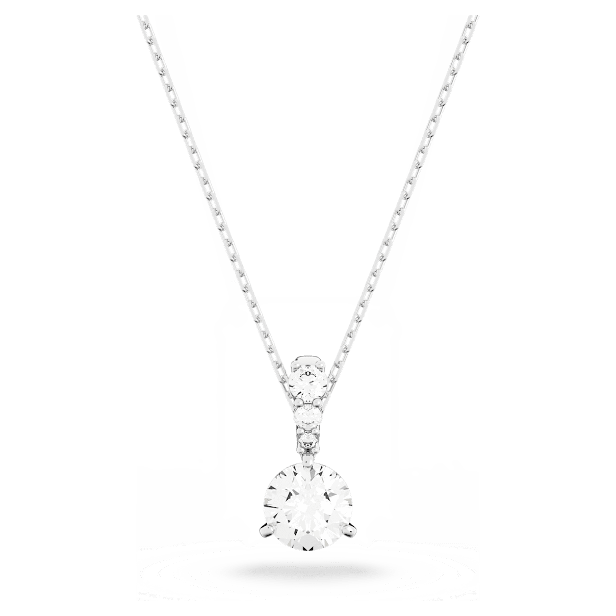 

Swarovski Solitaire 链坠, 圆形切割, 白色, 镀铑