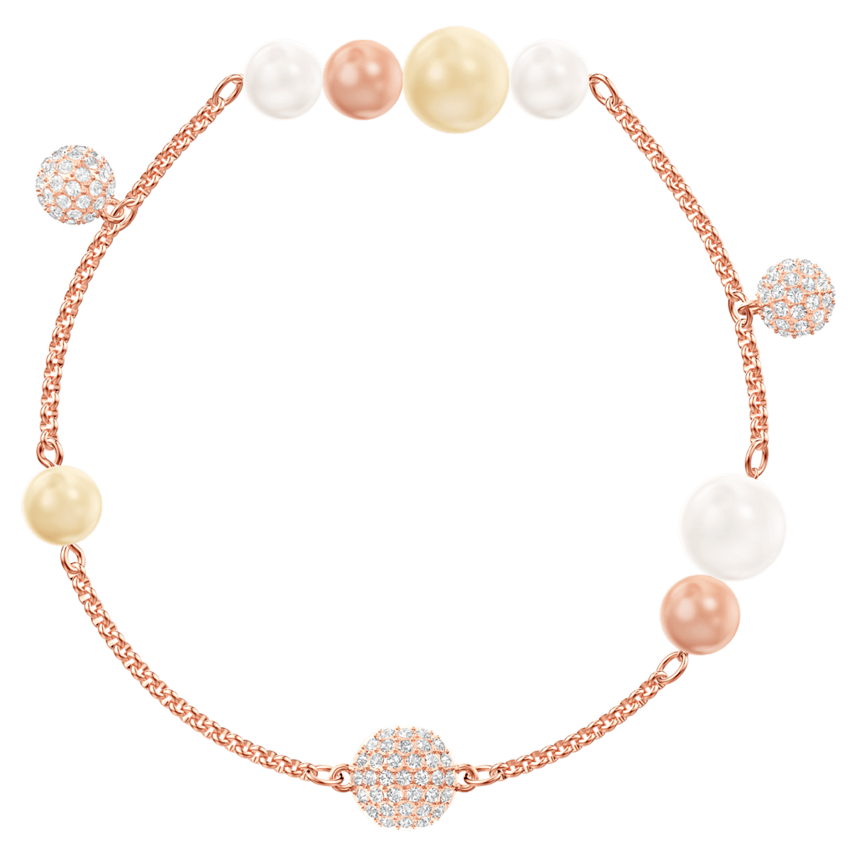 

Swarovski Remix Collection Pearl Strand, 磁扣, 彩色, 镀玫瑰金色调