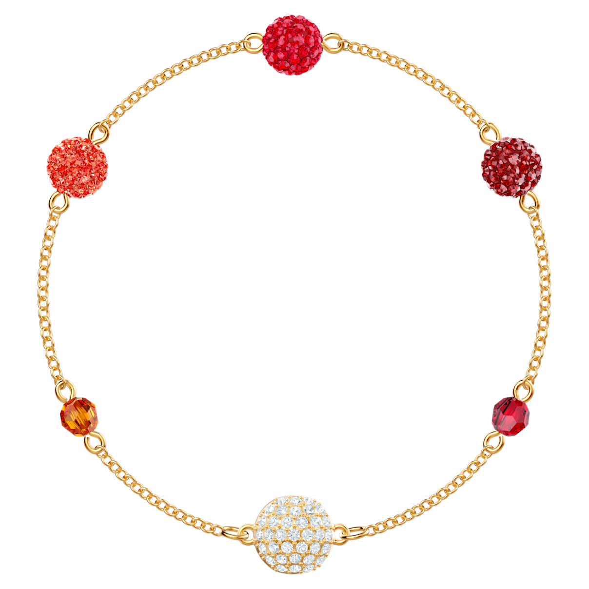 

Swarovski Łańcuszek Pop z kolekcji Remix, wielokolorowy, w odcieniu złota