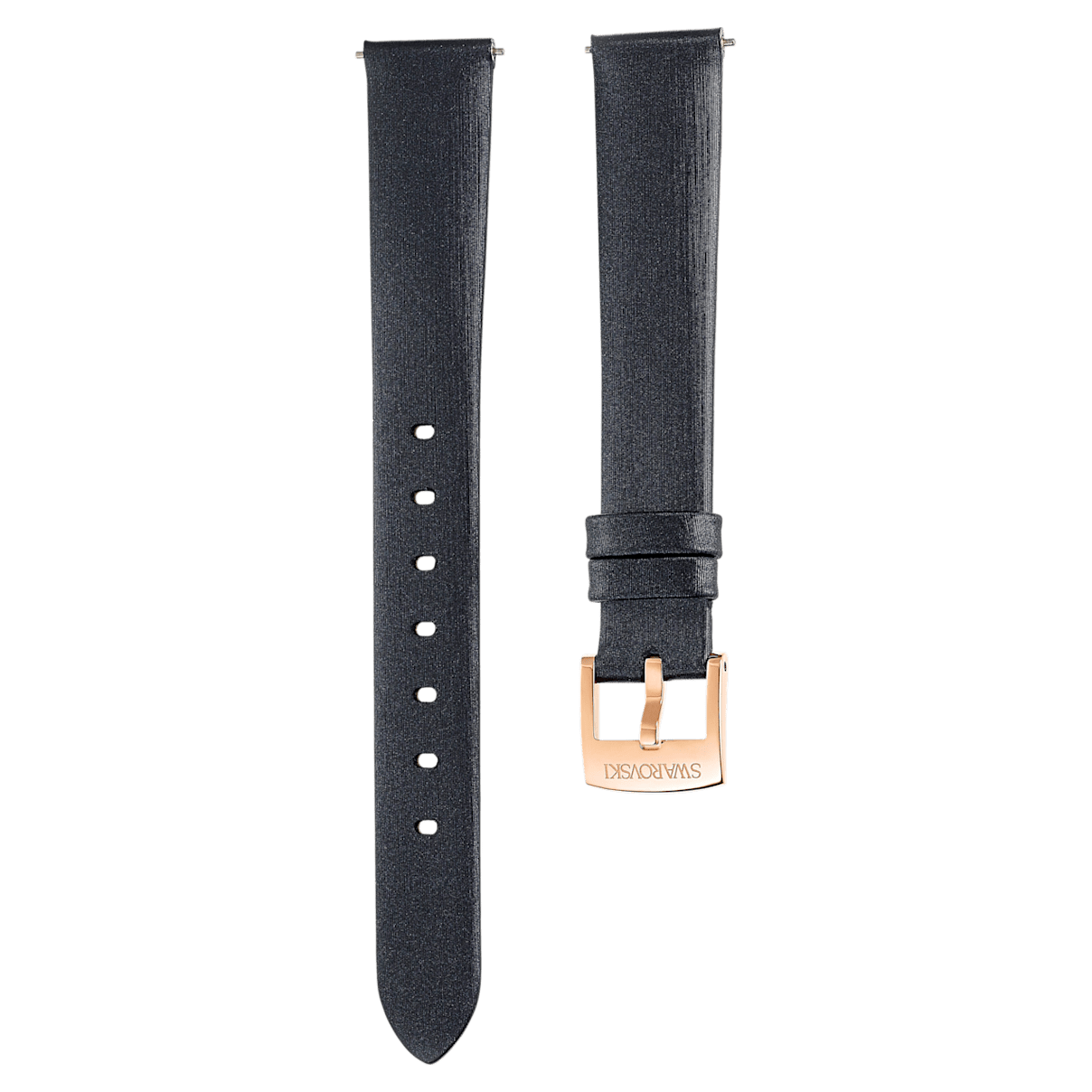 

Swarovski 14mm Uhrenarmband, Seide, Schwarz, Roségold-Legierungsschicht