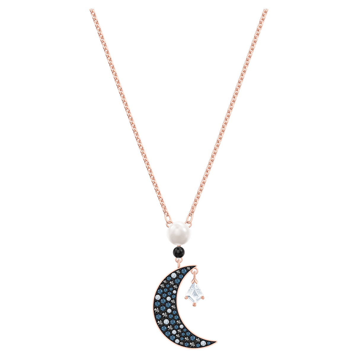 

Swarovski Symbolic 链坠, 月、星, 流光溢彩, 镀玫瑰金色调