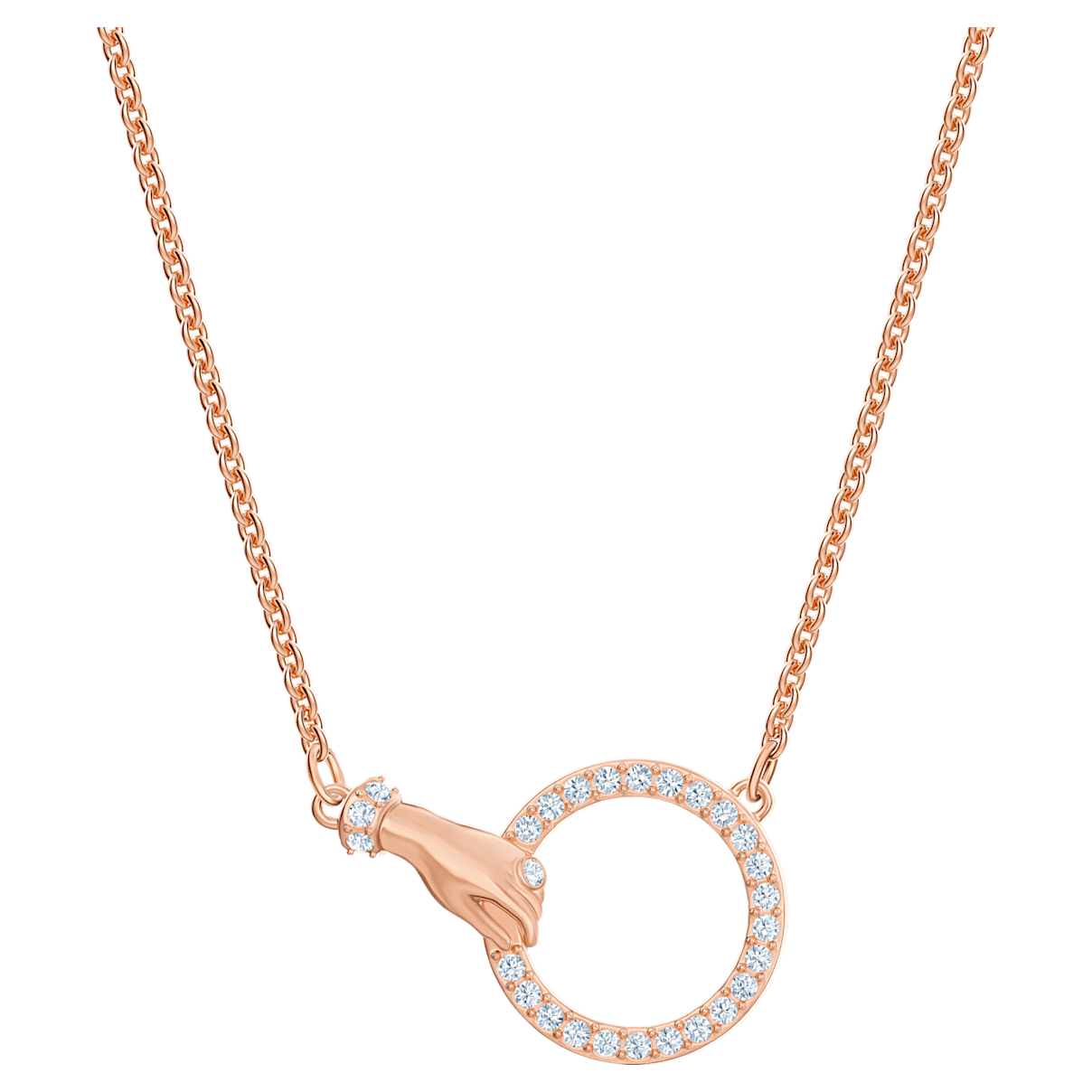 

Swarovski Symbolic 项链, 手, 白色, 镀玫瑰金色调
