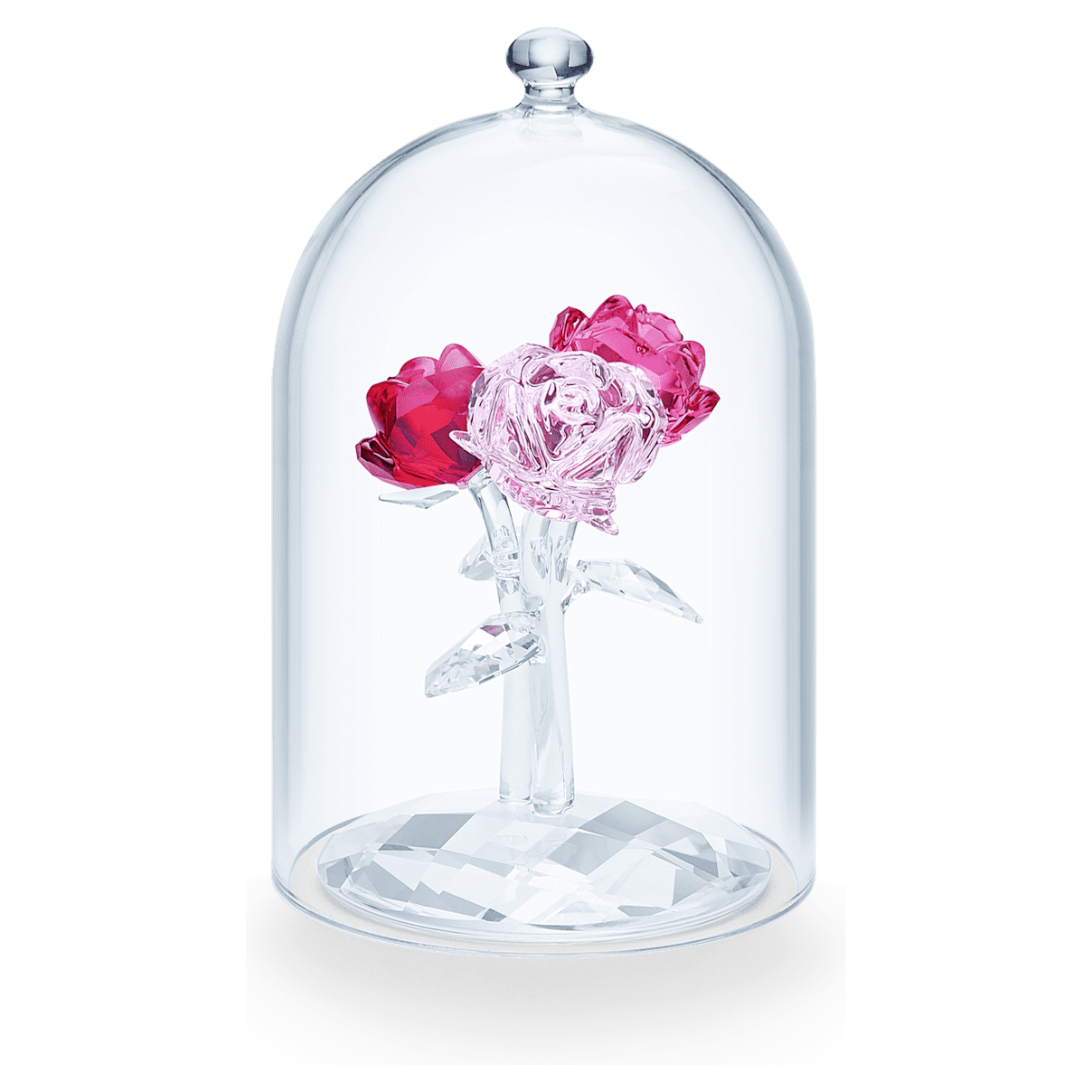 

Swarovski 仿水晶钟罩下的玫瑰花束