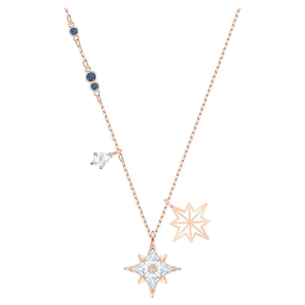 

Swarovski Symbolic 链坠, 星星, 白色, 镀玫瑰金色调