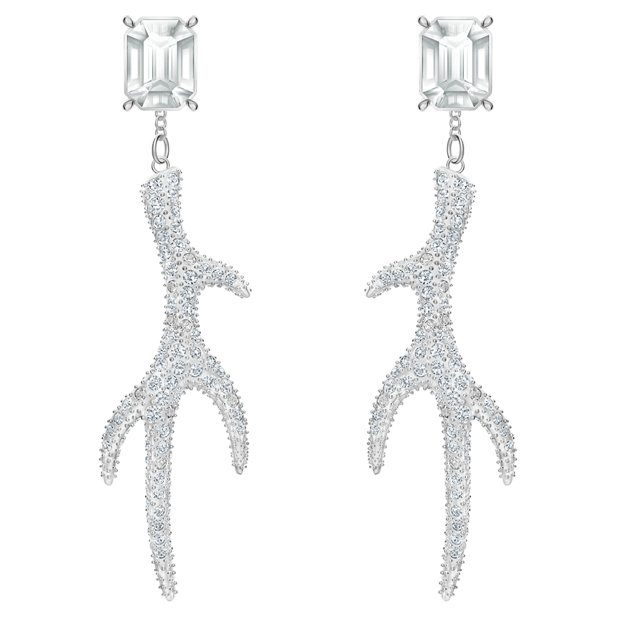

Swarovski Kolczyki Polar Bestiary, Różnokolorowy, Powłoka z rodu