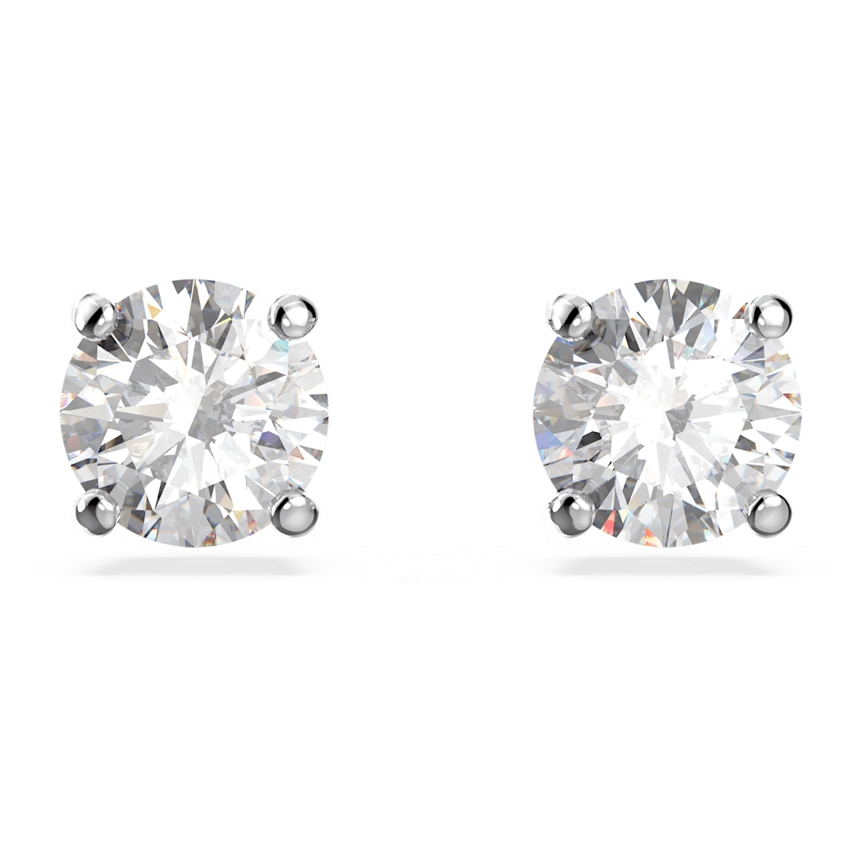 

Swarovski Attract 耳钉, 圆形切割, 白色, 镀铑
