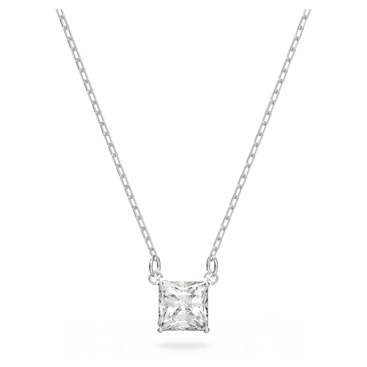 

Swarovski Attract 项链, 方形切割, 白色, 镀铑