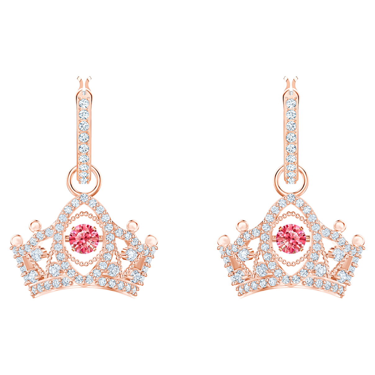 

Swarovski Bee A Queen 水滴形耳环, 红色, 镀玫瑰金色调