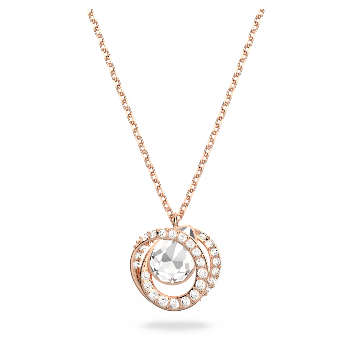 

Swarovski Generation 链坠, 白色, 镀玫瑰金色调