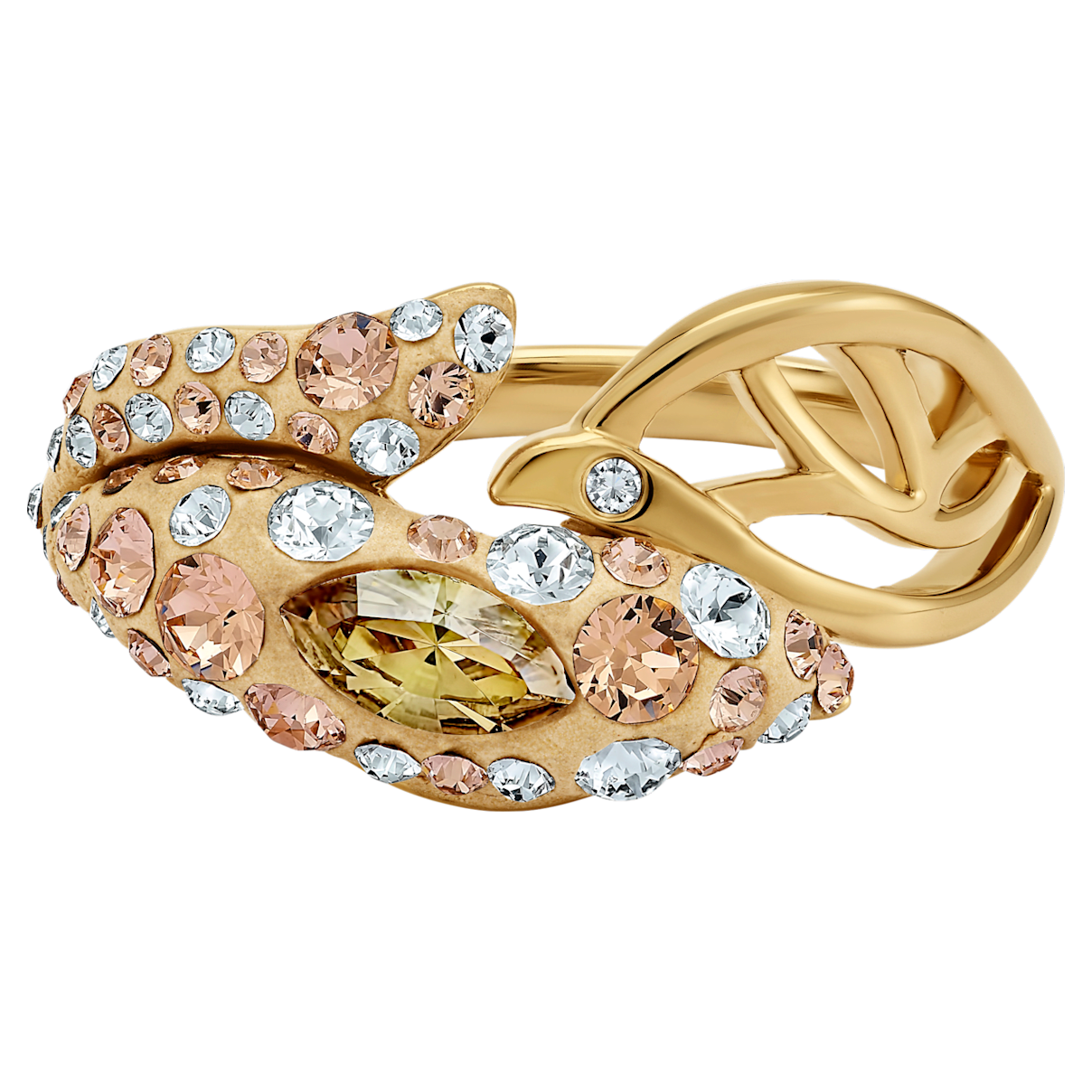 

Swarovski Pierścionek Graceful Bloom, brązowy, w odcieniu złota