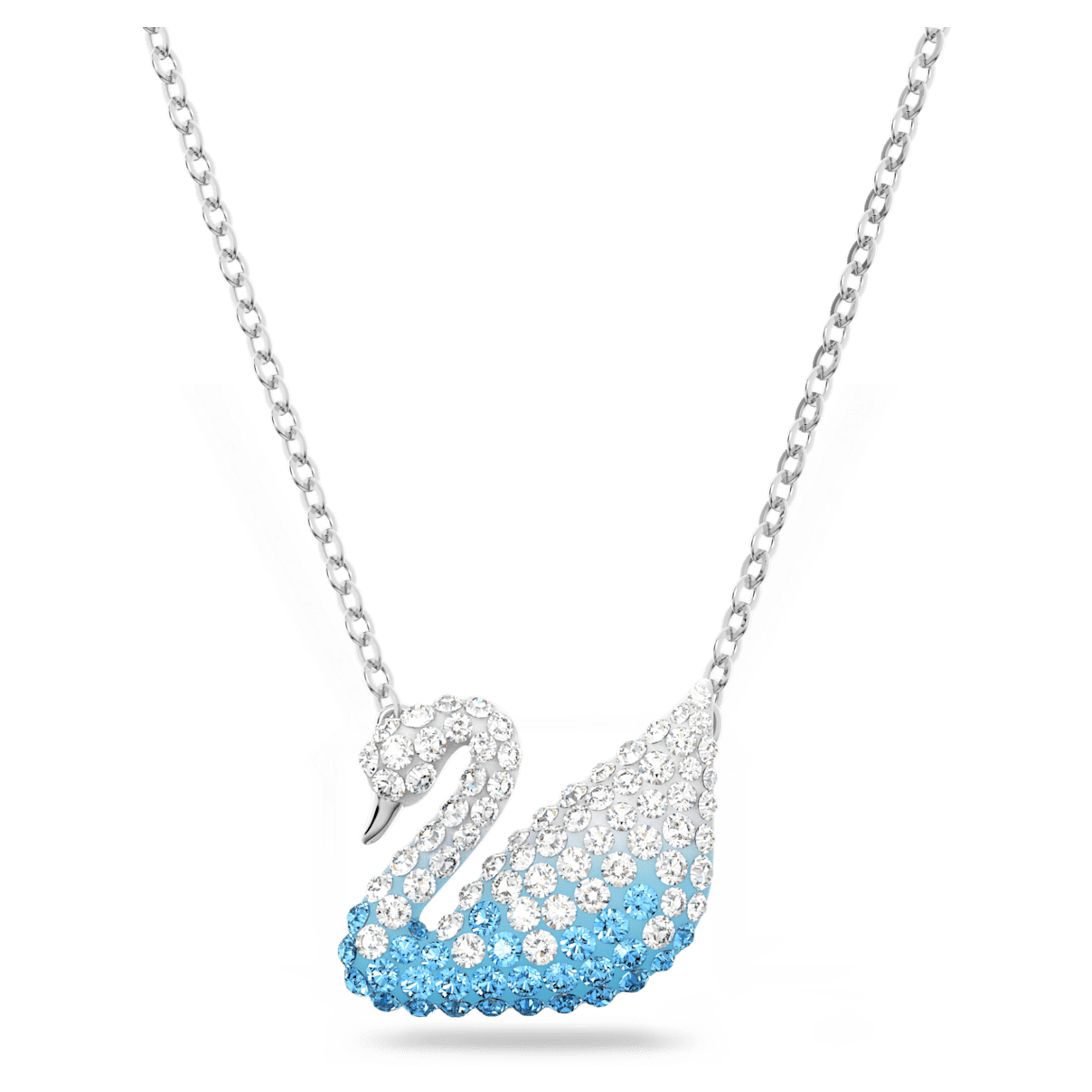 

Swarovski Iconic Swan 链坠, 天鹅, 小码, 蓝色, 镀铑