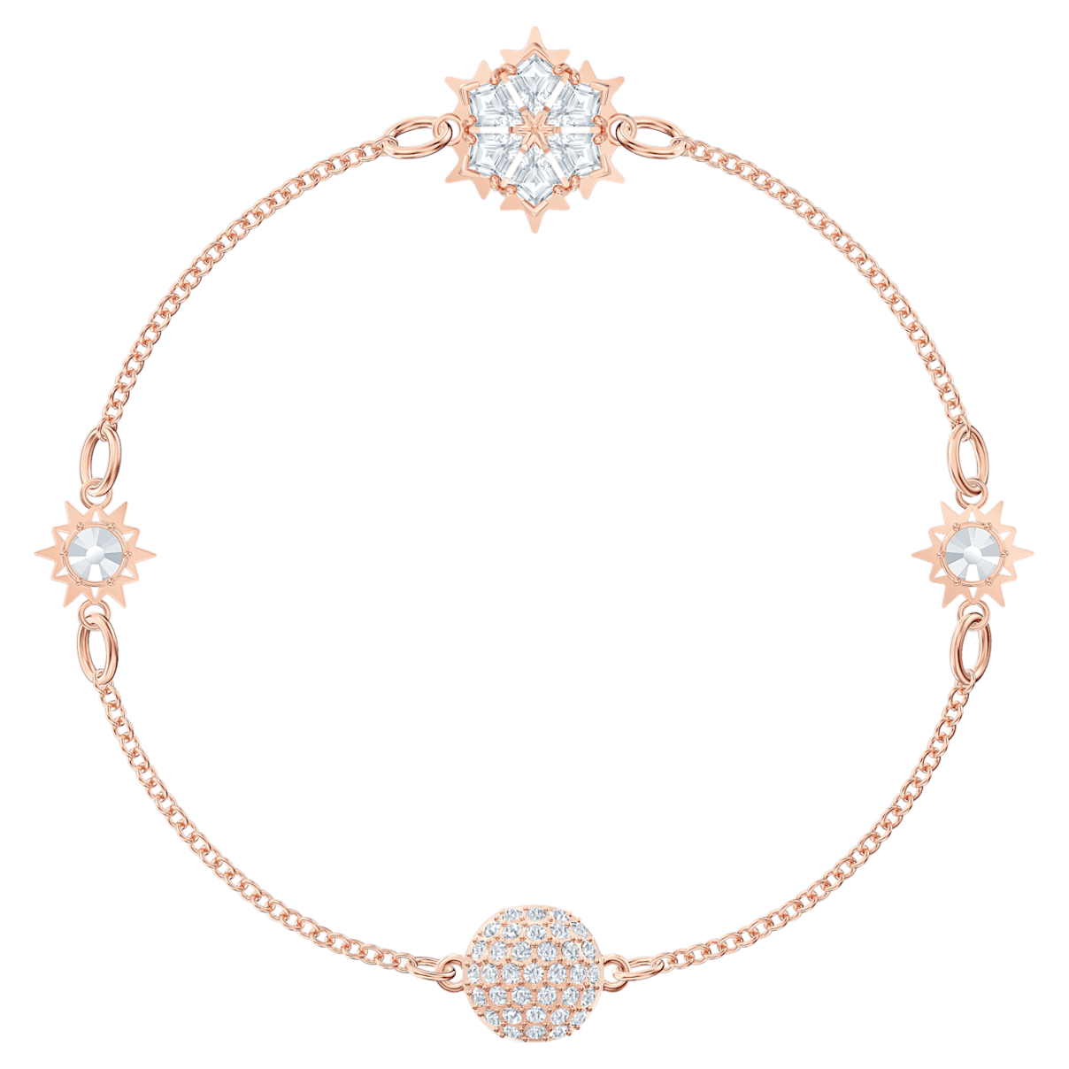 

Swarovski Łańcuszek Snowflake z Kolekcji Remix, biały, w odcieniu różowego złota