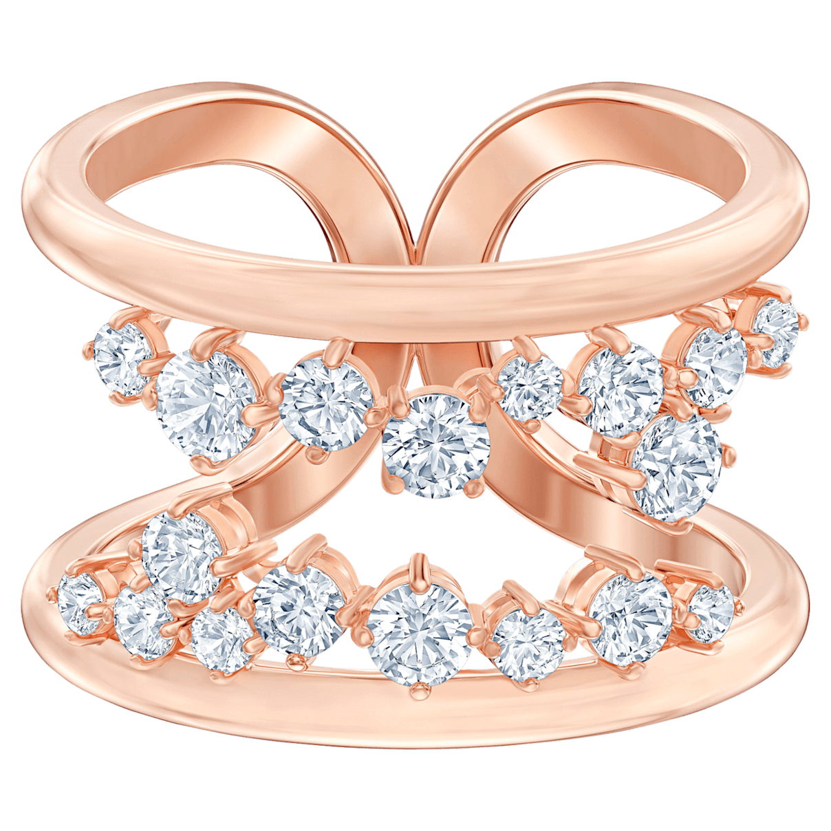 

Swarovski Pierścionek North, biały, w odcieniu różowego złota