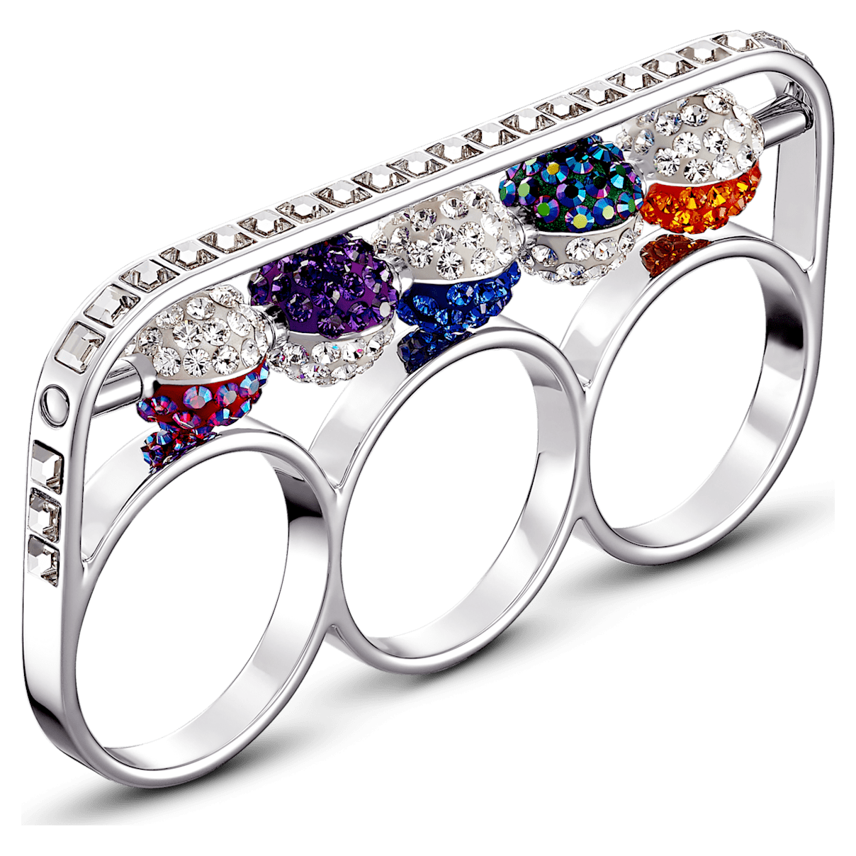 

Swarovski Pierścionek Spectacular, ciemny wielokolorowy, powlekany rodem,55