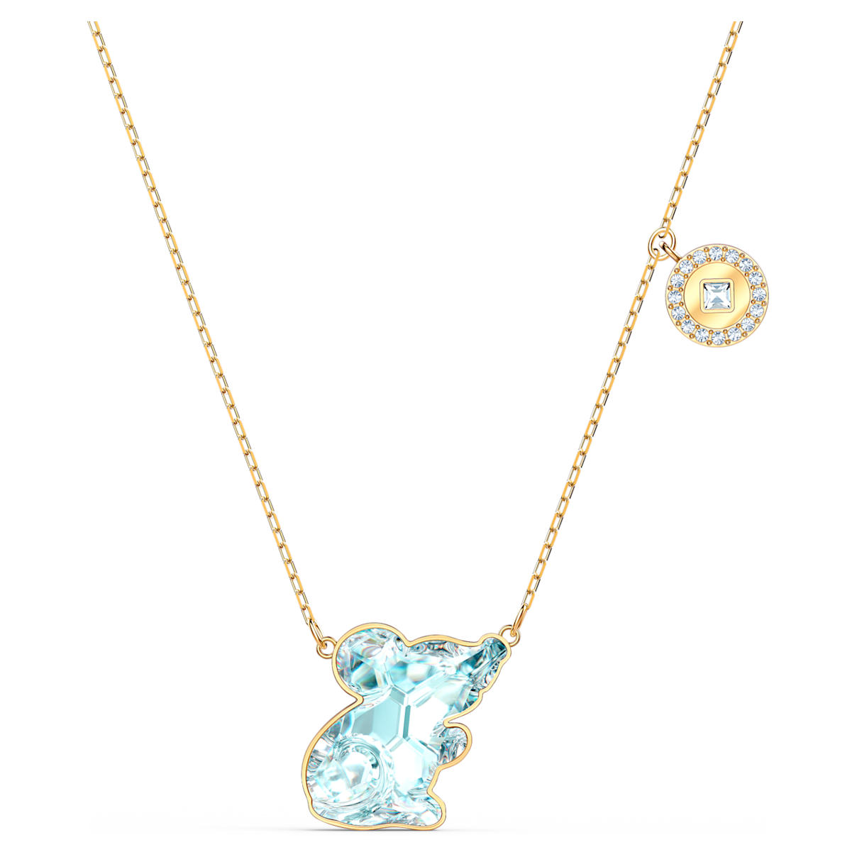 

Swarovski Chinese Zodiac 项链, 蓝色, 镀金色调