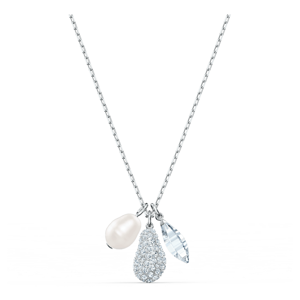 

Swarovski So Cool ネックレス, クラスター, ホワイト, ロジウム・プレーティング