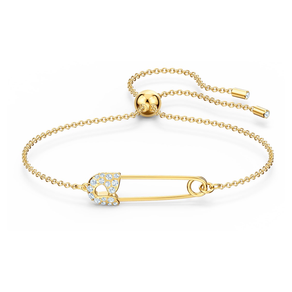 

Swarovski So Cool Pin Armband, Weiss, Goldlegierungsschicht