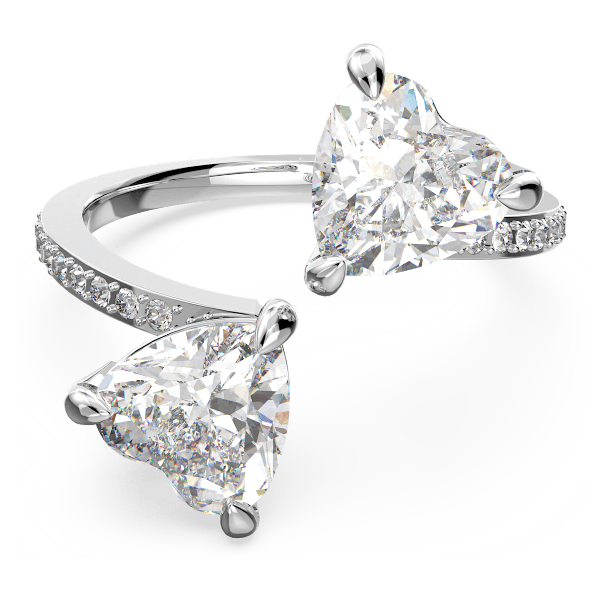 

Swarovski Attract Soul 开口戒指, 心形, 白色, 镀铑