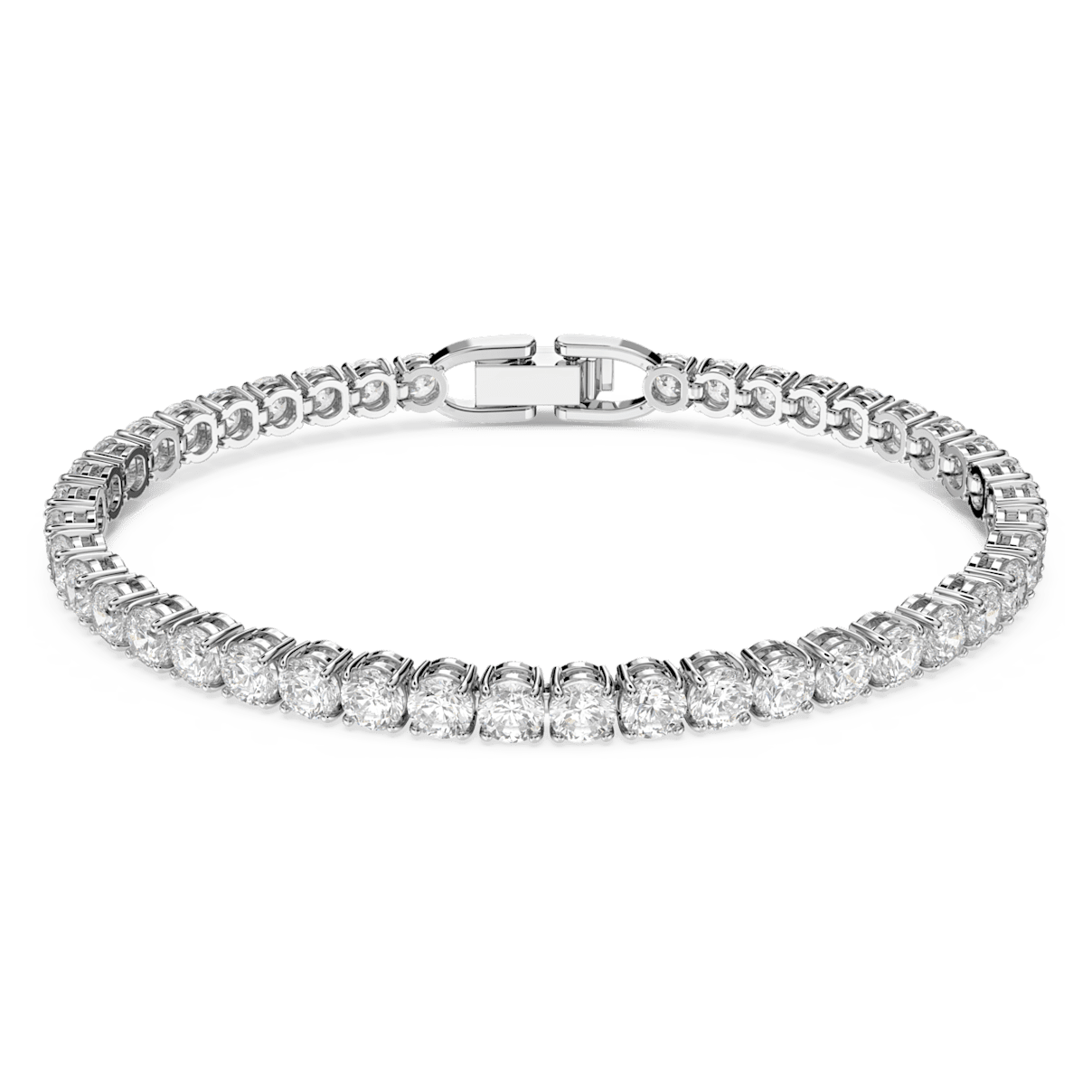 

Swarovski Tennis Deluxe 手链, 圆形切割, 白色, 镀铑