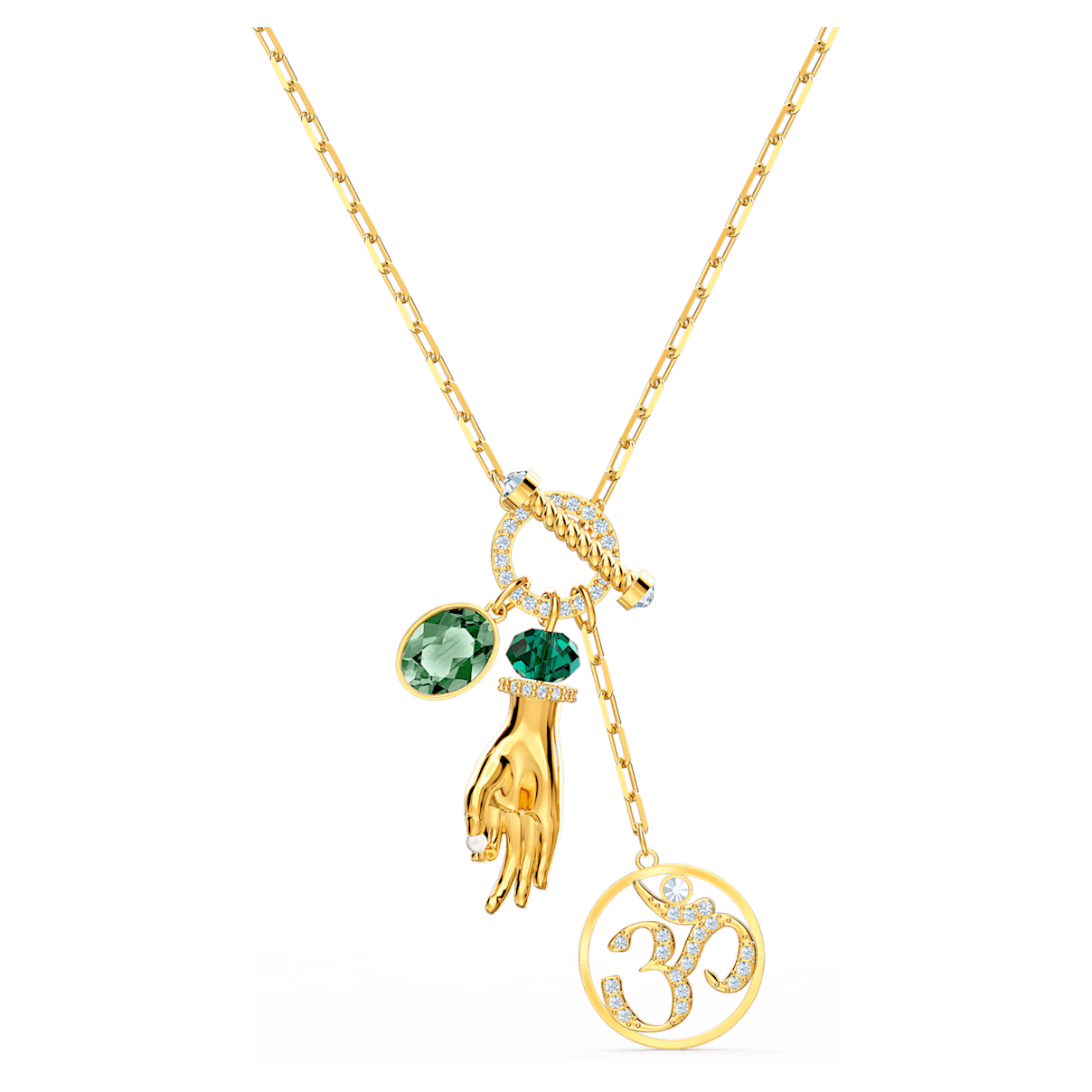 

Swarovski Symbolic ペンダント, Hand om, グリーン, ゴールドトーン・プレーティング