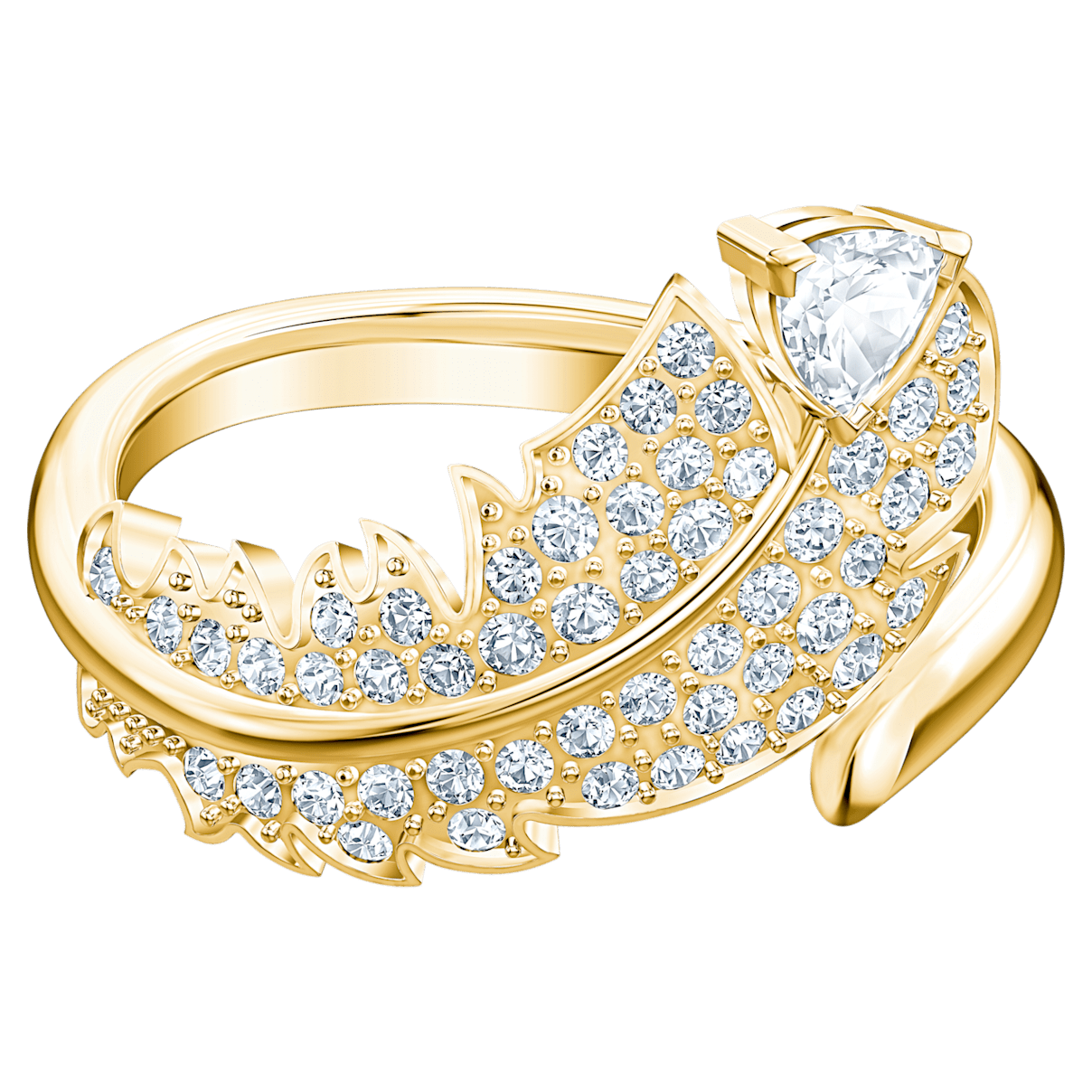 

Swarovski Pierścionek Nice, biały, w odcieniu złota