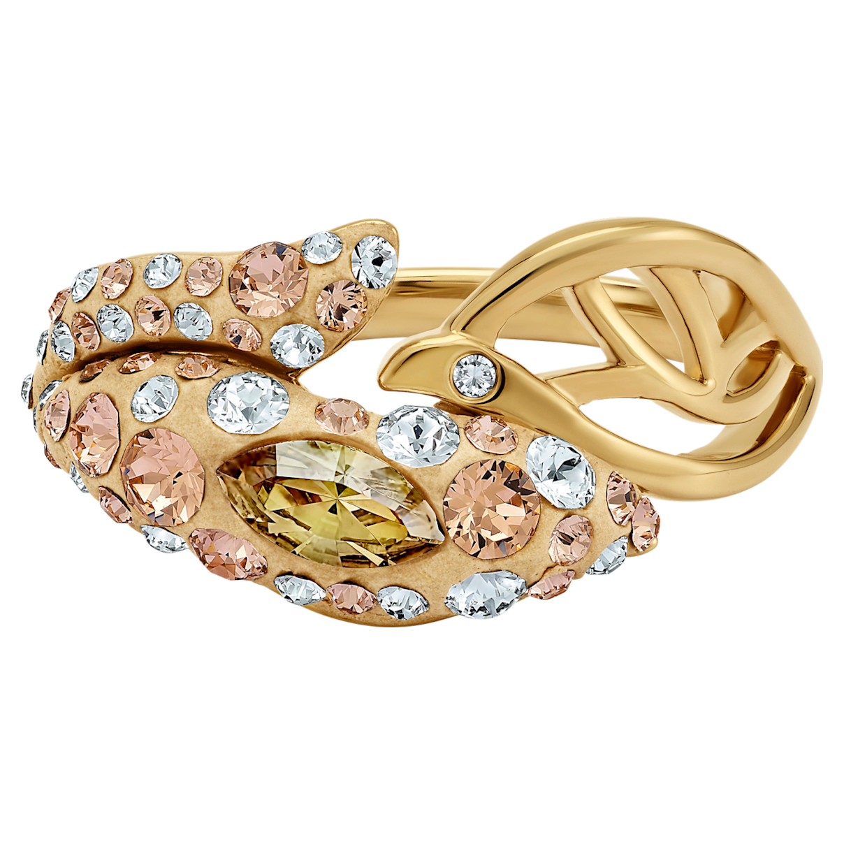 

Swarovski Pierścionek Graceful Bloom, brązowy, w odcieniu złota