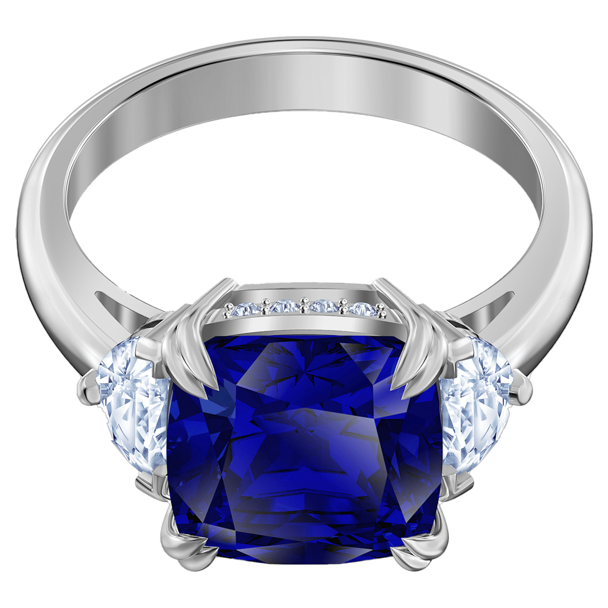 

Swarovski Attract Trilogy リング, オクタゴンカット, ブルー, ロジウム・プレーティング