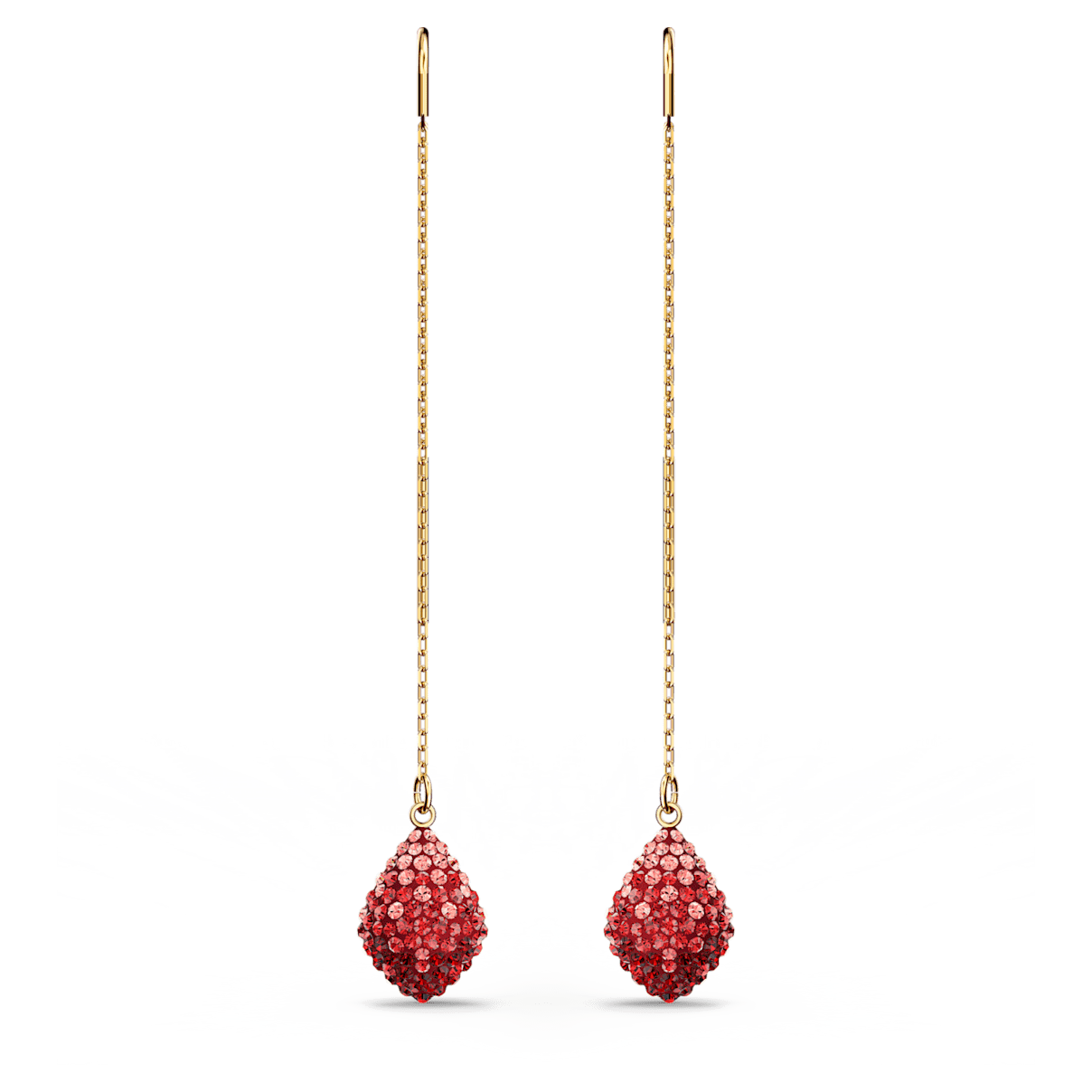 

Swarovski Fun 水滴形耳环, 红色, 镀金色调