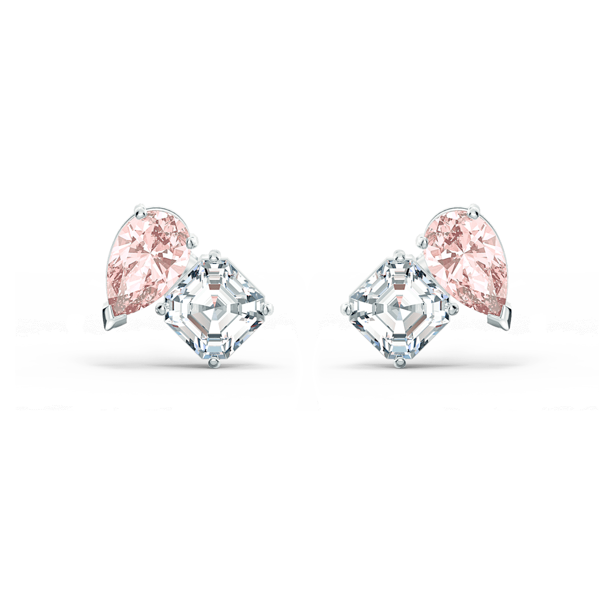 

Swarovski Attract Soul 스터드 이어링, 믹스 컷, 핑크, 로듐 플래팅