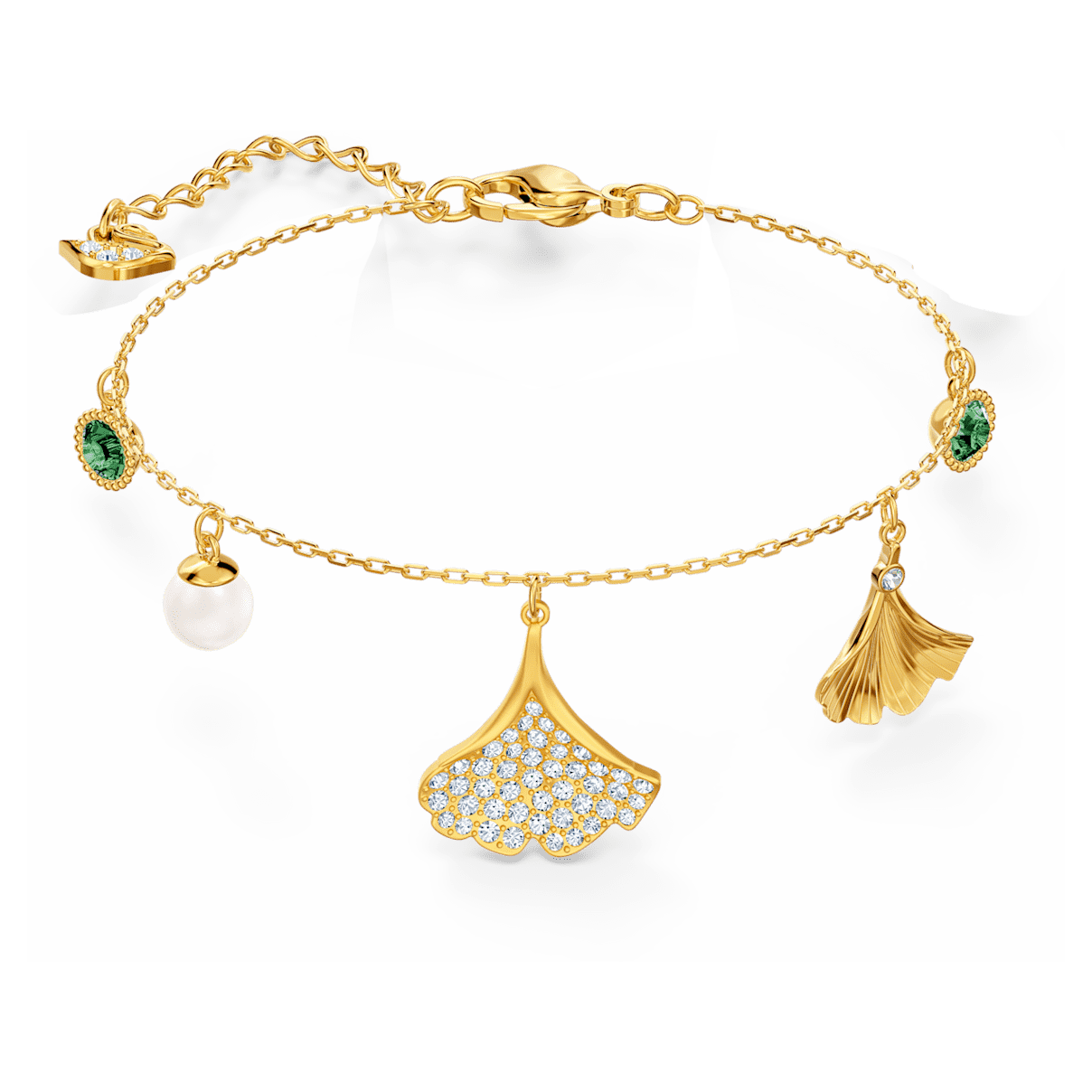 

Swarovski Bransoletka Stunning Gingko, zielona, powłoka w odcieniu złota